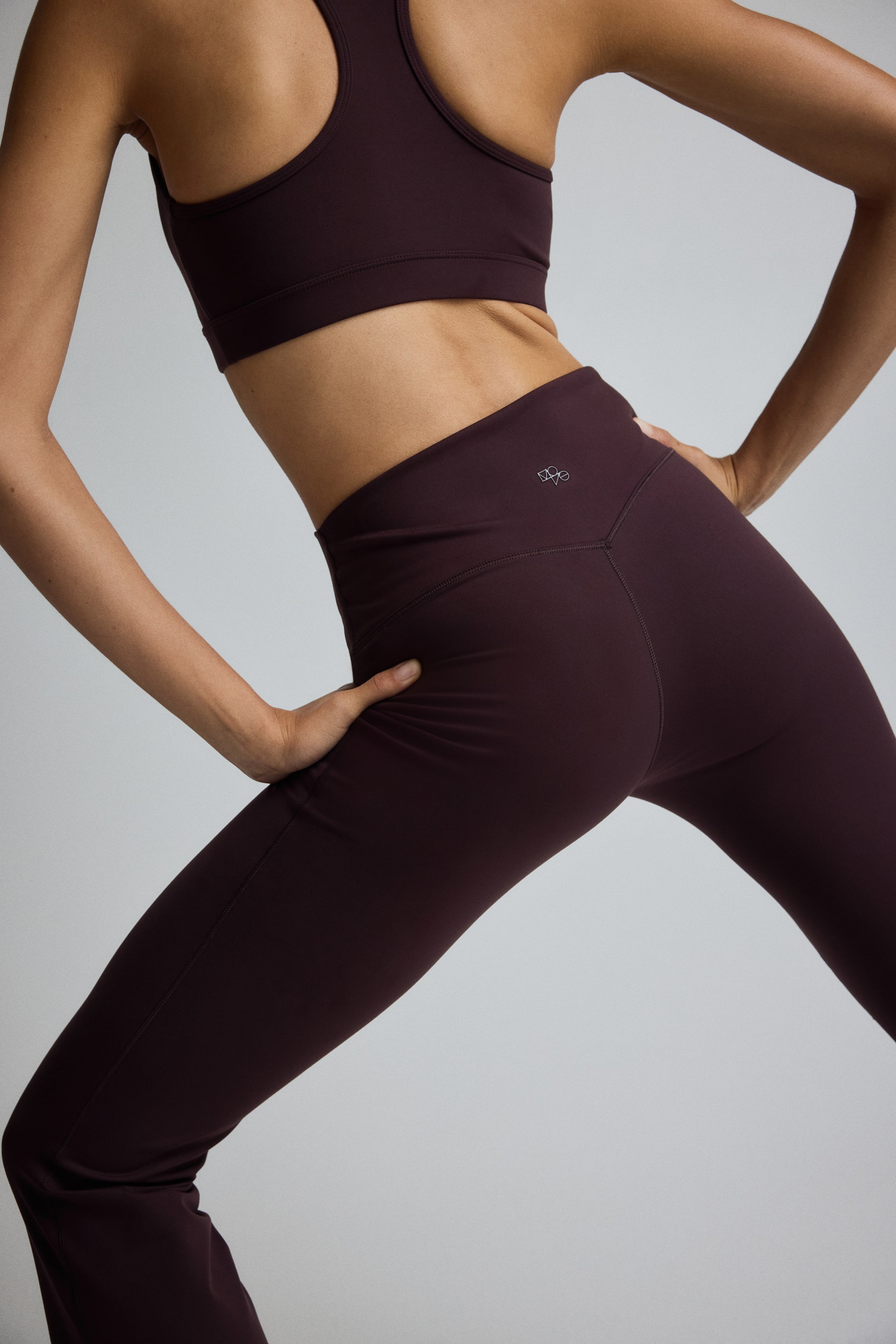 View larger image: Flared Sports Leggings with SoftMove™ - Chocolate plum - Ladies | H&M US 5
