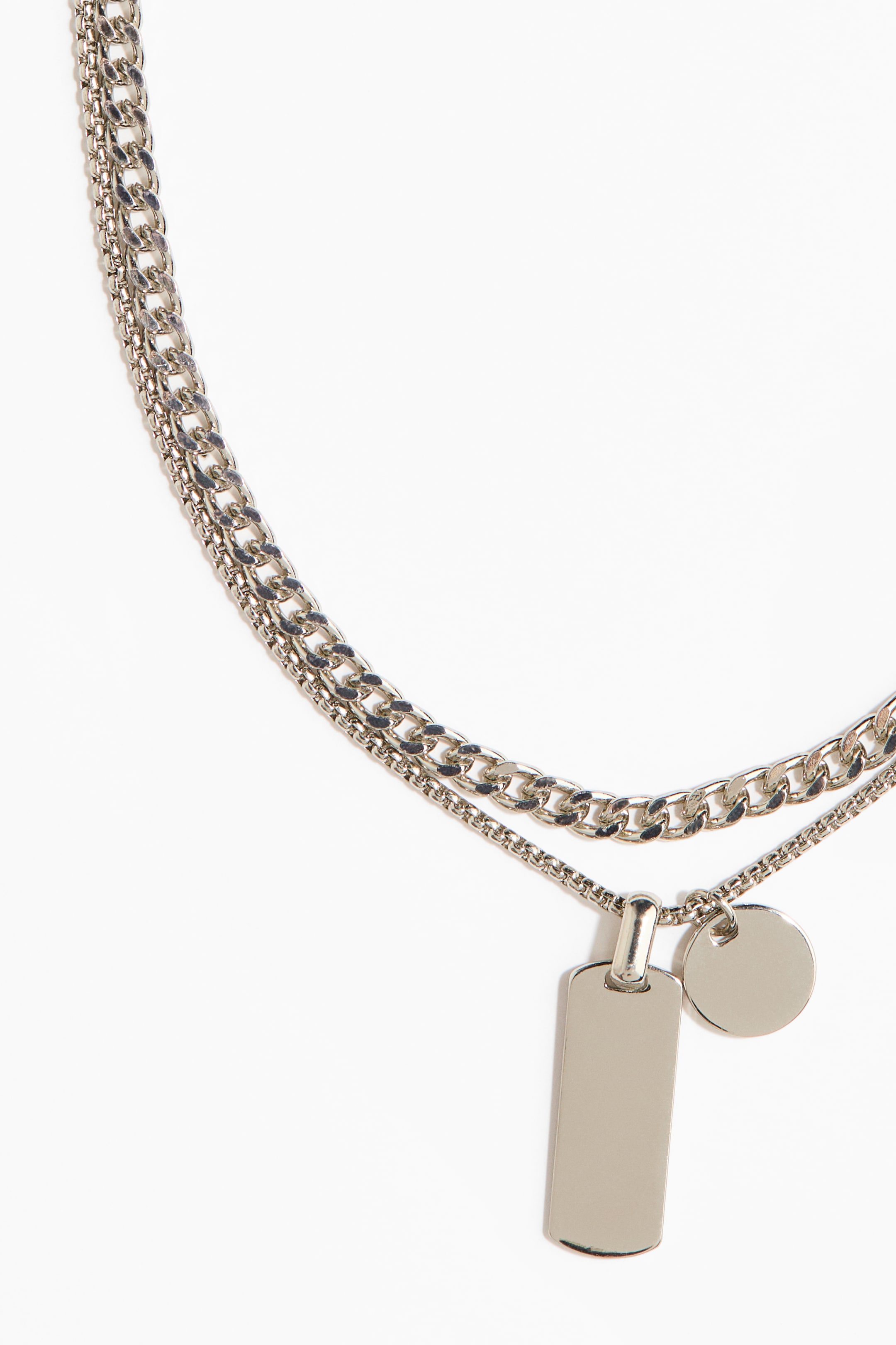 View larger image: 2-pack necklaces - Silver-coloured - Men | H&M GB 2