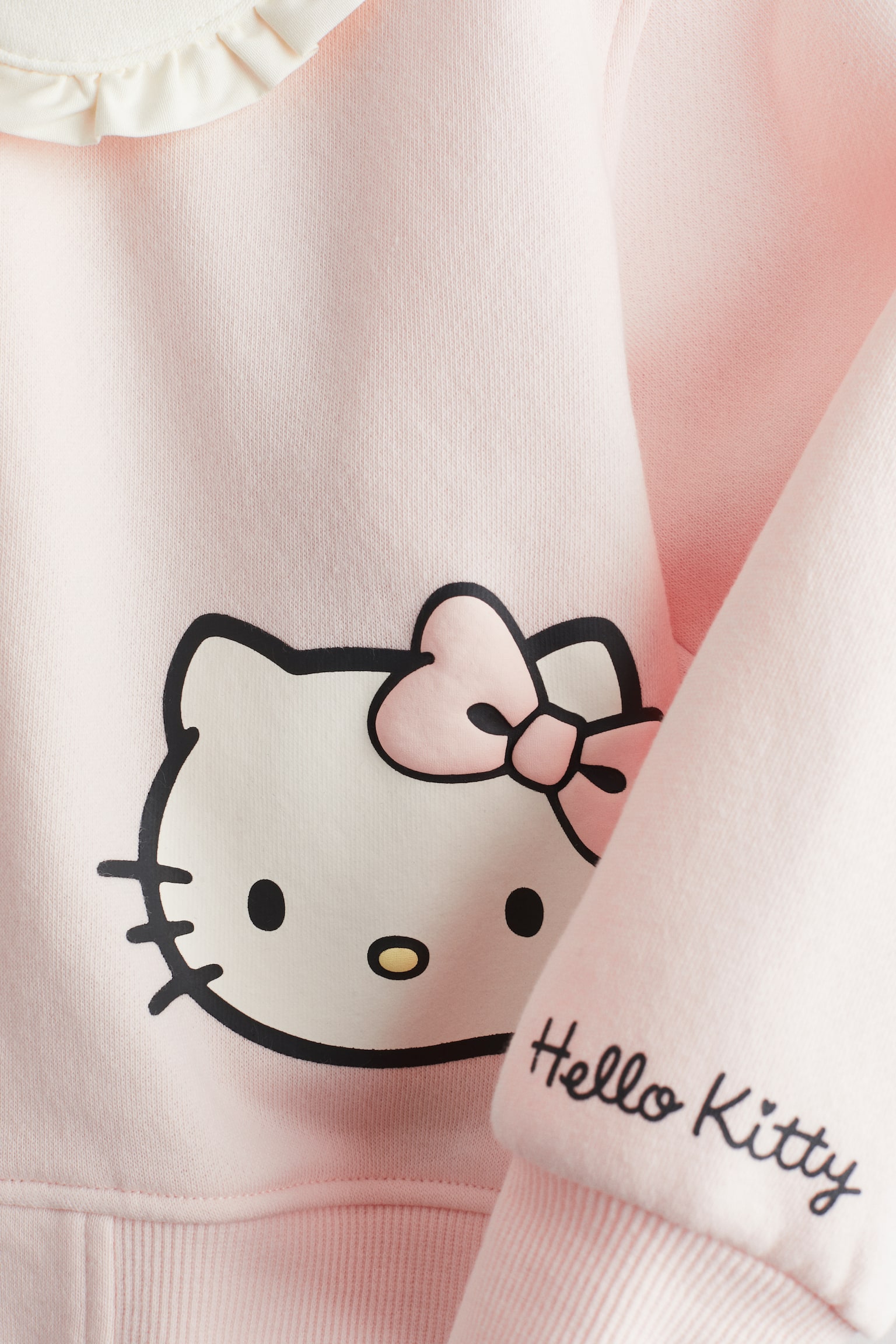 Printed sweatshirt cardigan - Light pink/Hello Kitty - 2