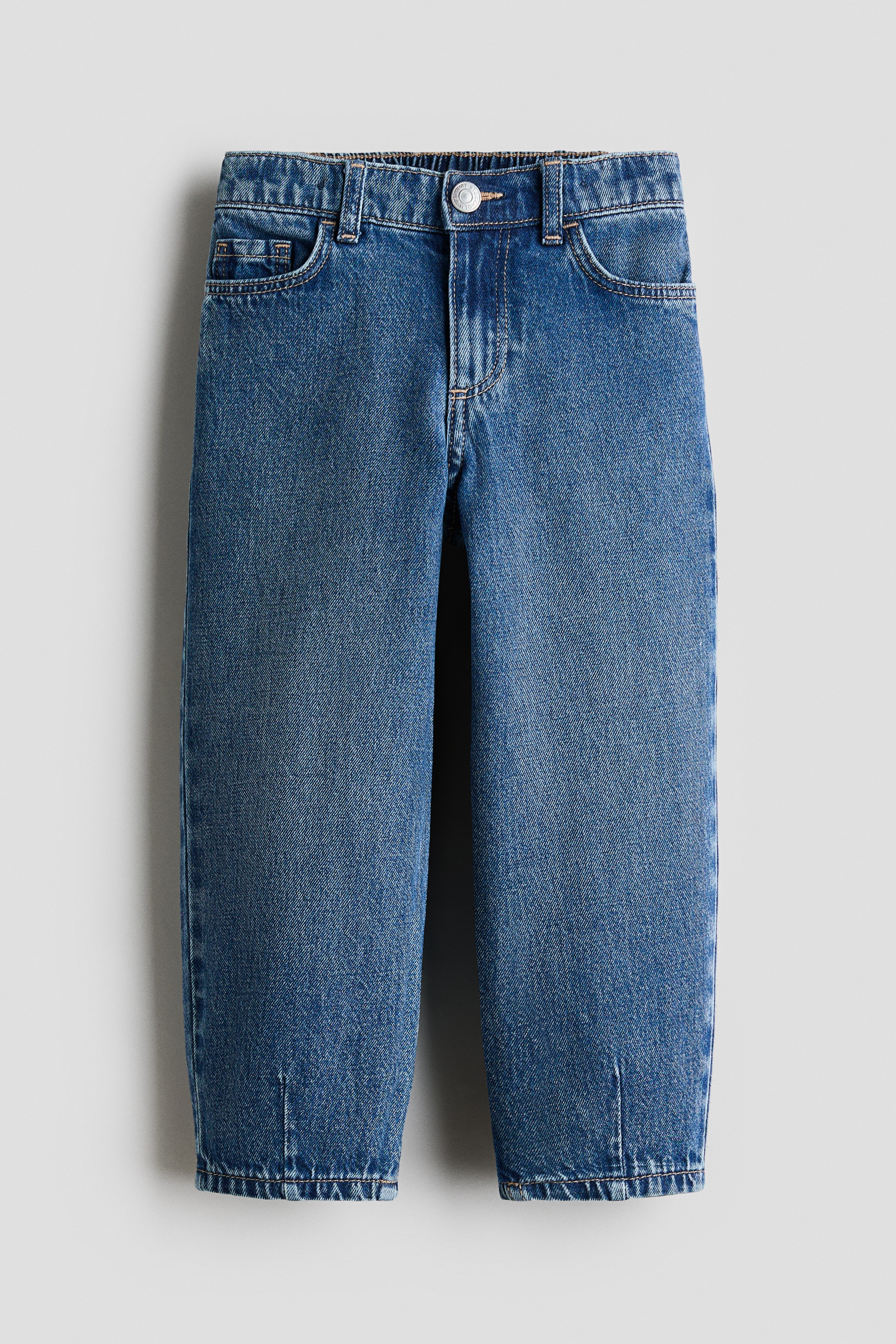 Loose Fit Barrel Jeans - Denim blue/Light denim blue/Black