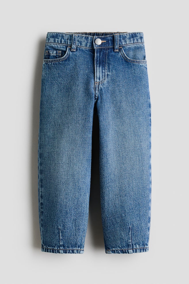 Loose-Fit Barrel Jeans - Denim blue/Light denim blue/Black - 1