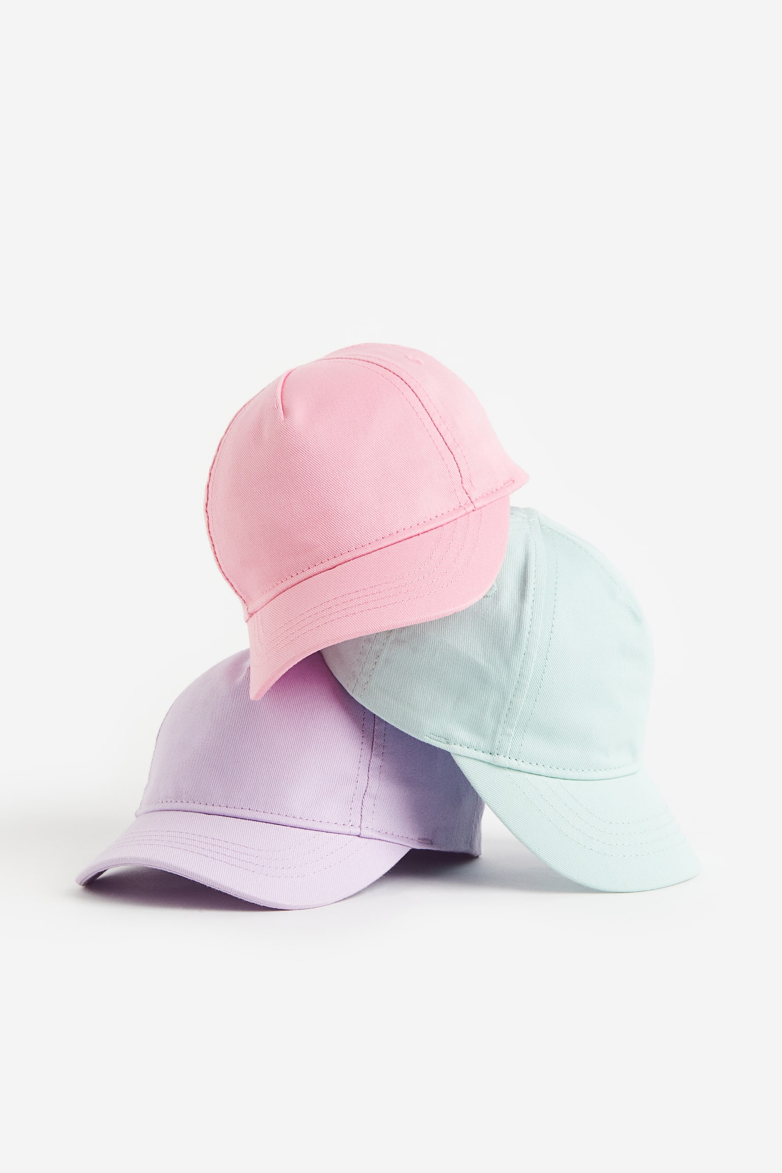 3-pack Caps - Pink/Light purple - 1