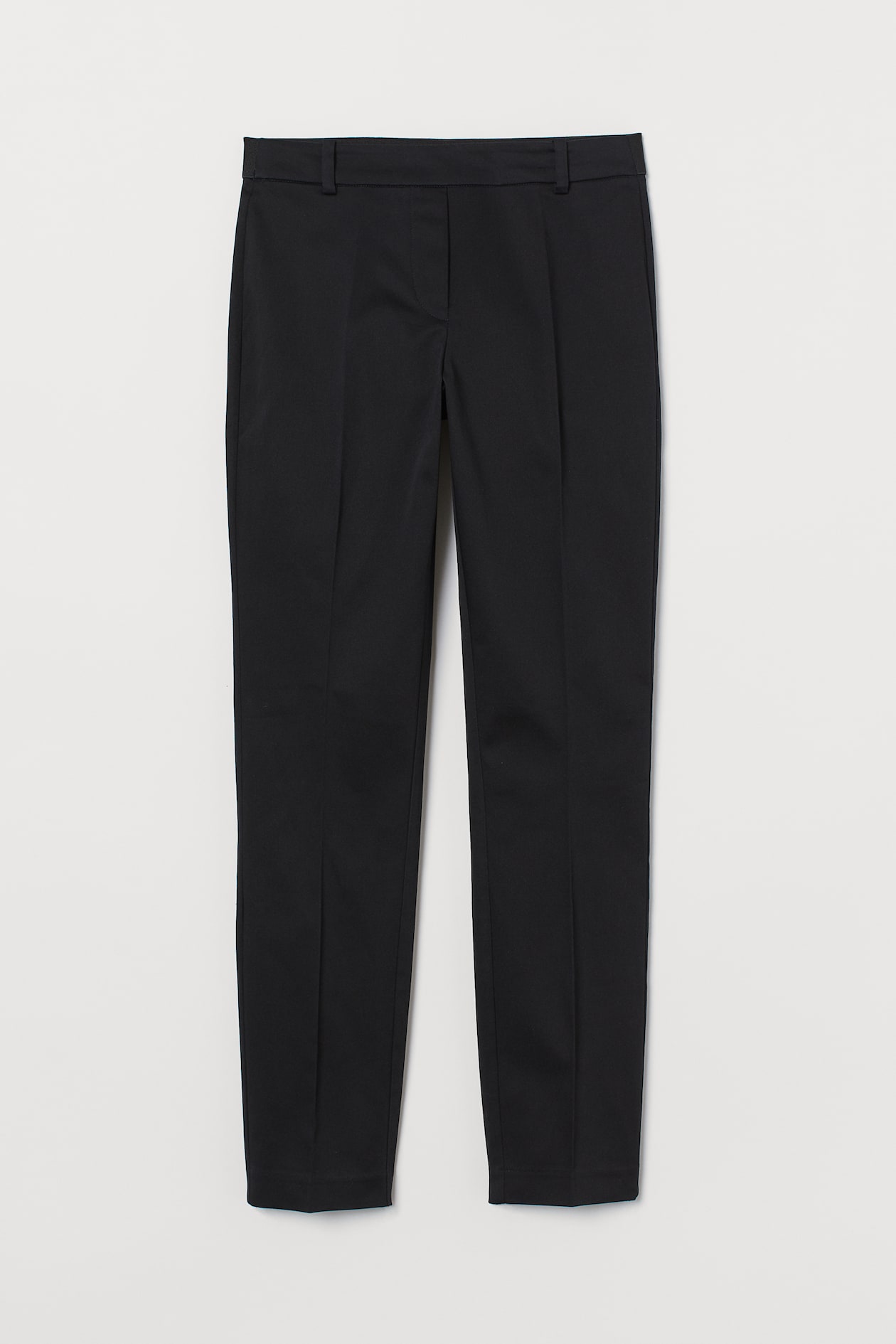 Ankle-length Slacks - Regular waist - Ankle-length - Black - Ladies | H ...