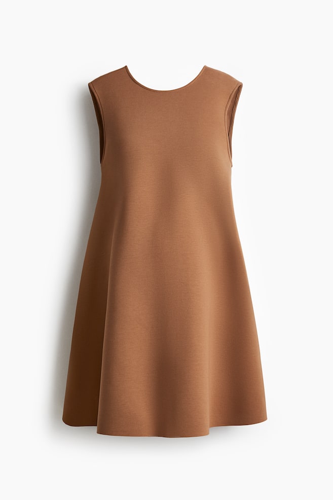 MAMA Vestido efecto neopreno - Beige oscuro - 1