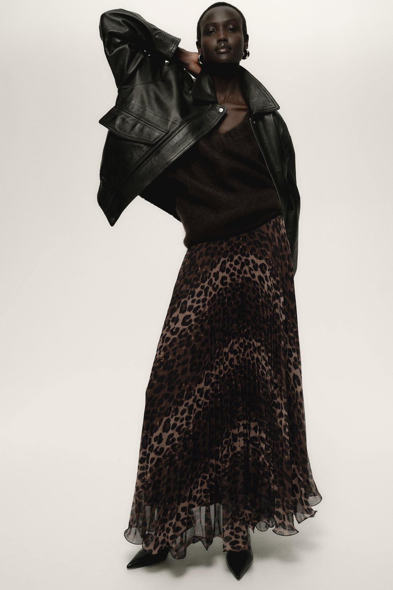 Sheer Pleated Skirt - image 3