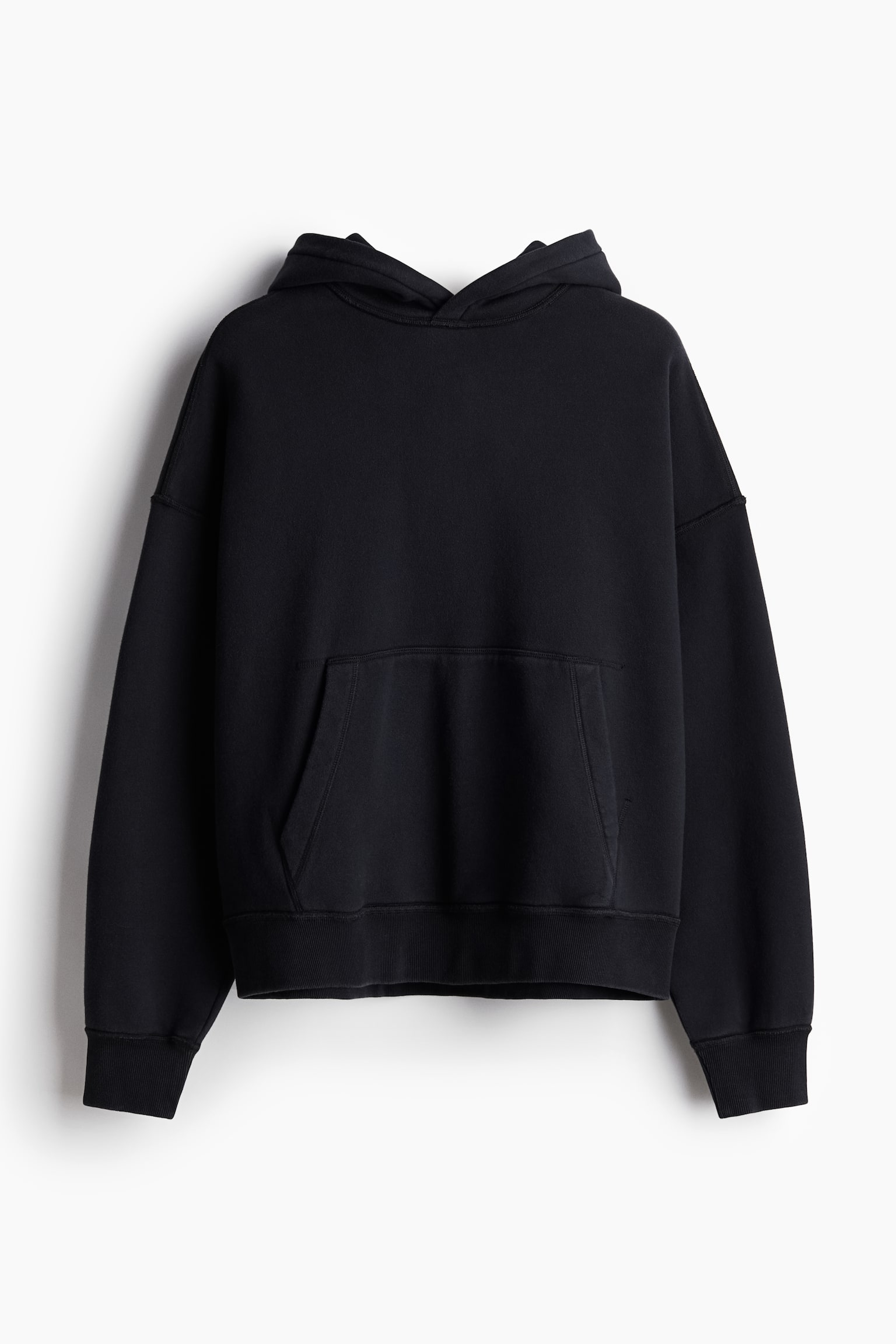 Oversized Fit Hoodie - Black/Black/Beige/White - 2