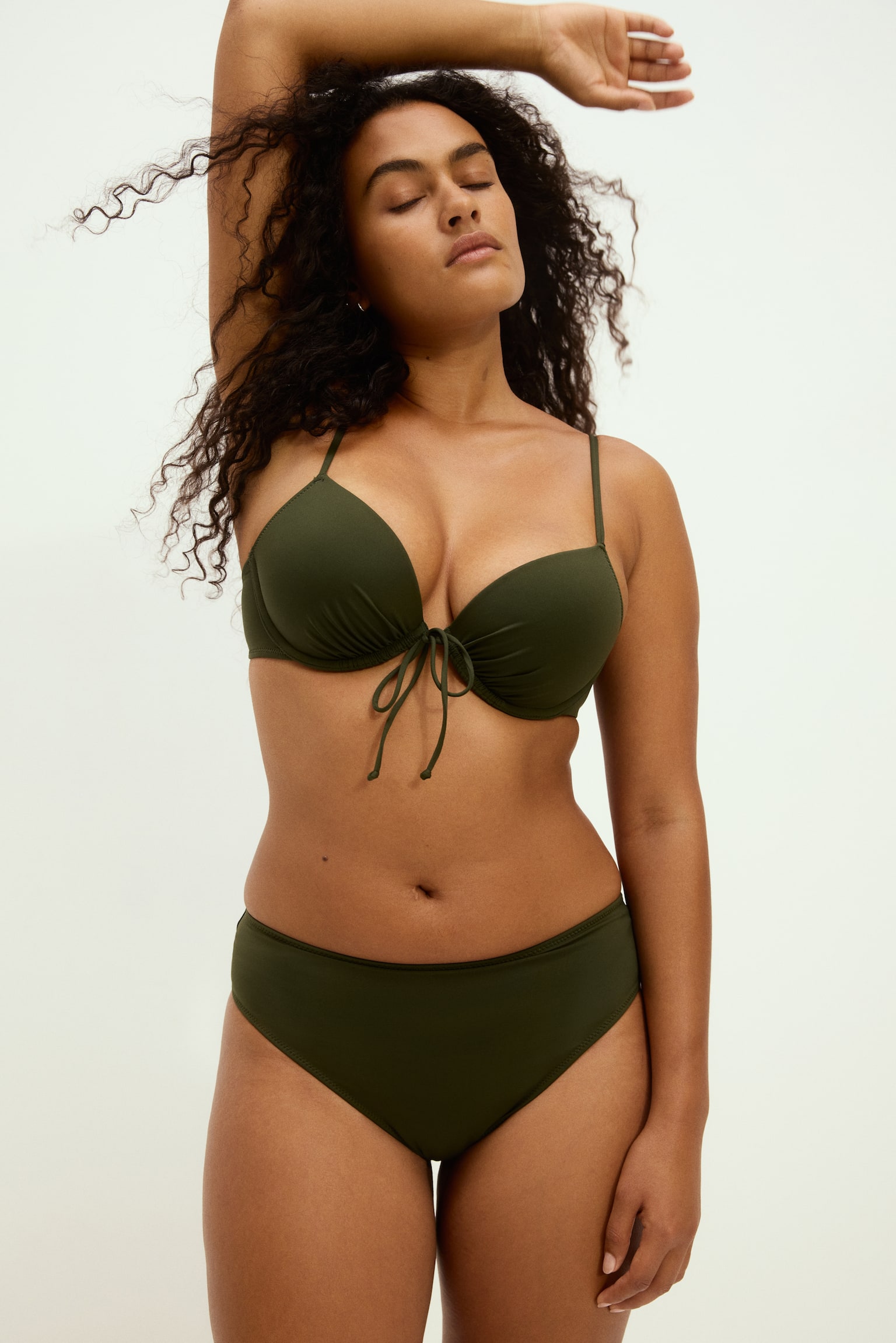 Brazilian bikini bottoms - Dark green/White/Red patterned/White/Green patterned/Brown/White - 5