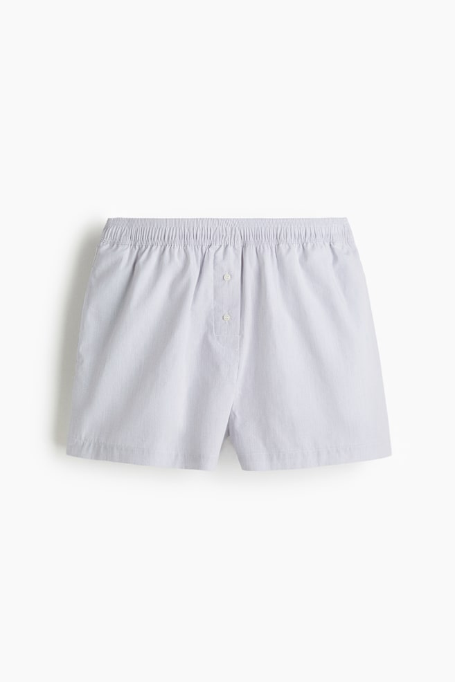 Short van popeline - Wit/krijtstrepen/Wit/lichtblauw gestreept/Roomwit/donkerbruin gestreept - 1