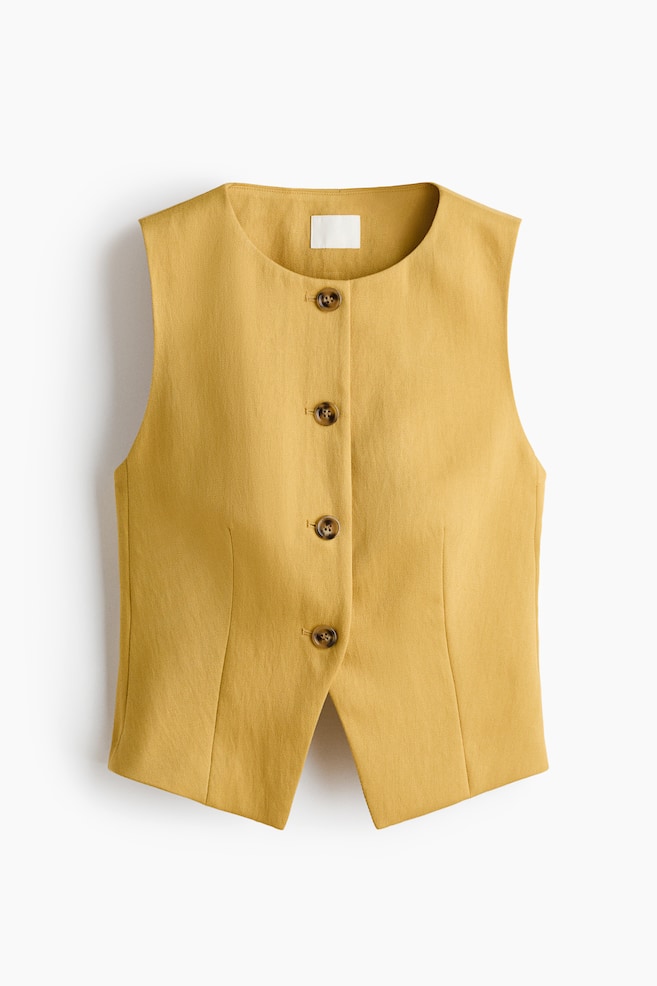 Chaleco - Amarillo/Beige oscuro/Marrón oscuro - 1