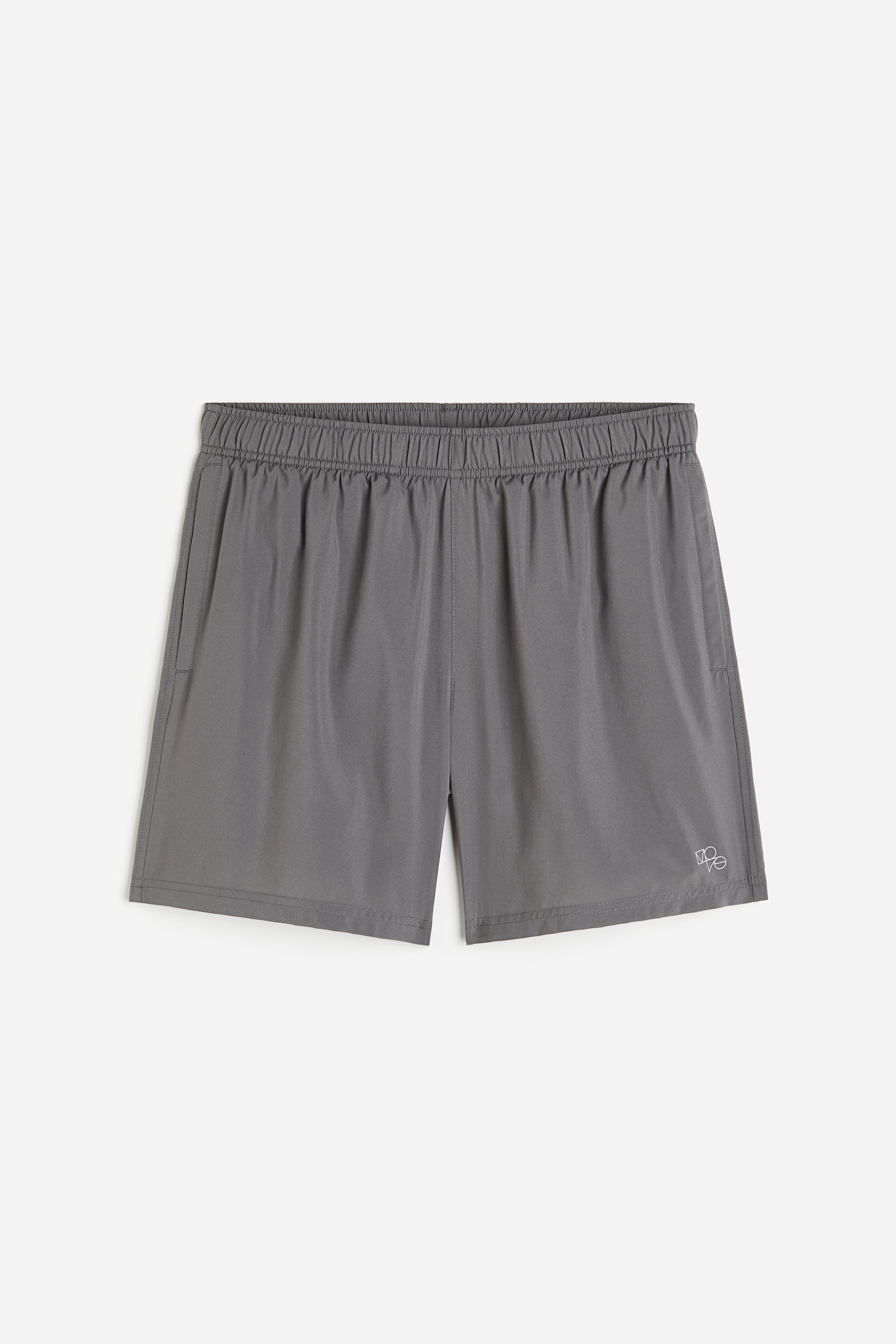 Mid-length sports shorts in DryMove™ - Dark grey/Black/Dark khaki green/Brown - 1