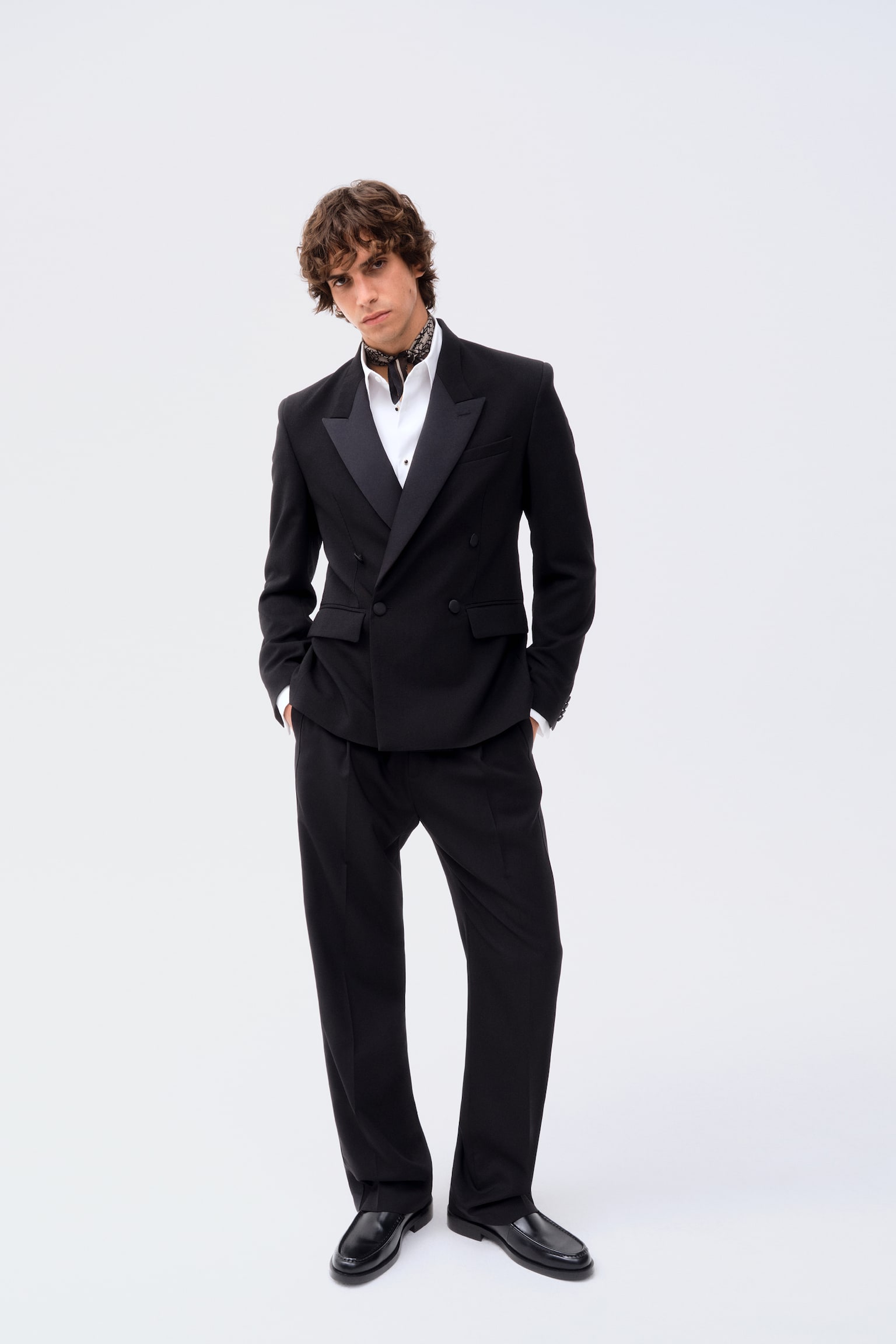 Мужские брюки H&M Wool Tuxedo, цвет: Чёрный — фото 2