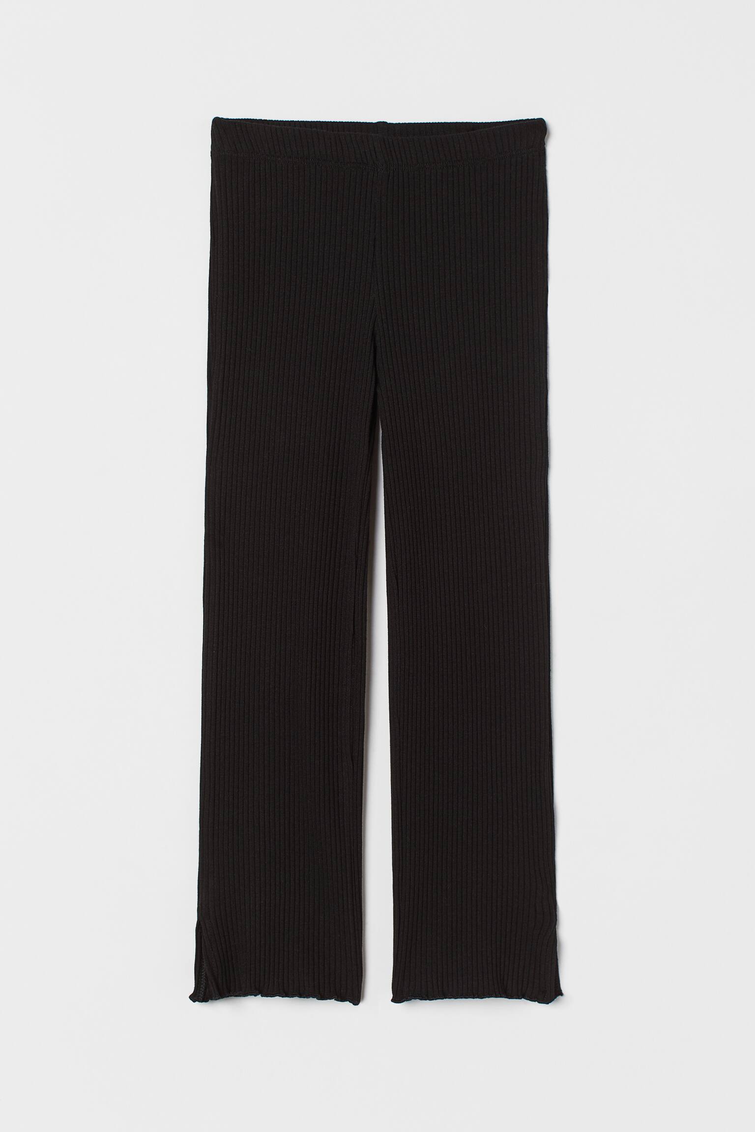Ribbed trousers - Black