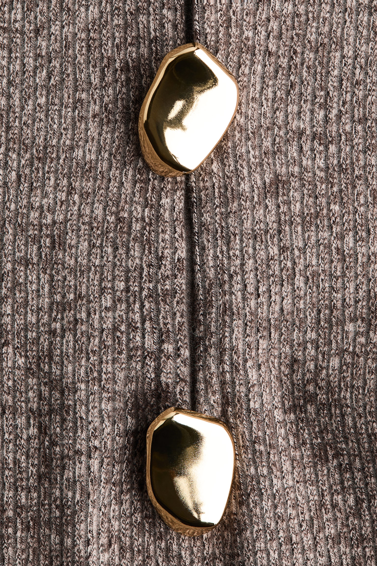 Geripptes Shirt - Graubraunmeliert - 2