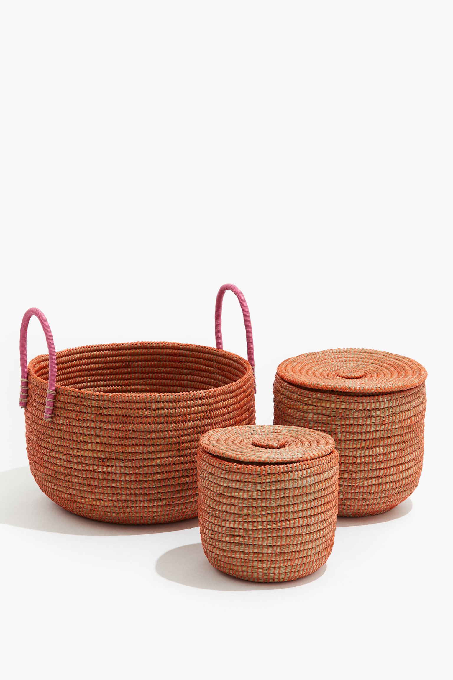 Handmade storage basket - Orange - 4