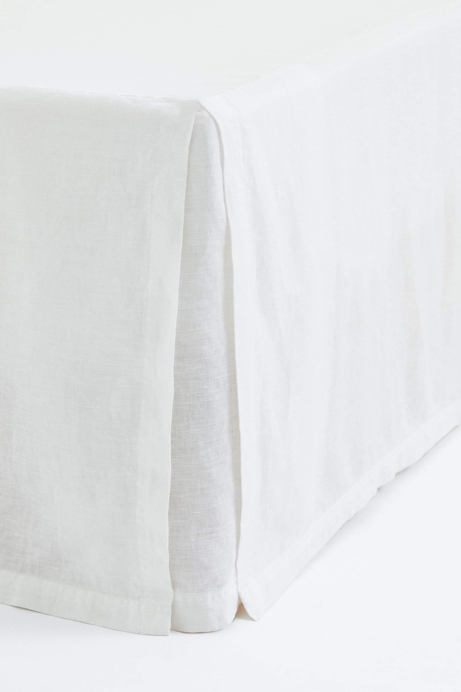 Washed linen single valance - White/Beige - 2