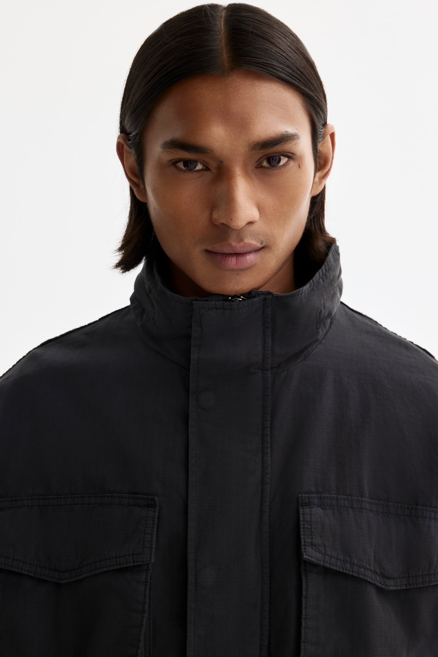 Cargo jacket - Black/Khaki green - 6