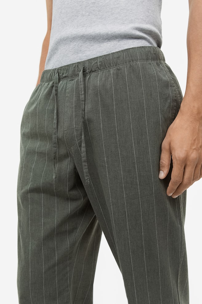 Relaxed Fit Pyjama bottoms - Dark green/Pinstriped/Dark grey/Checked/Light blue/Checked - 6