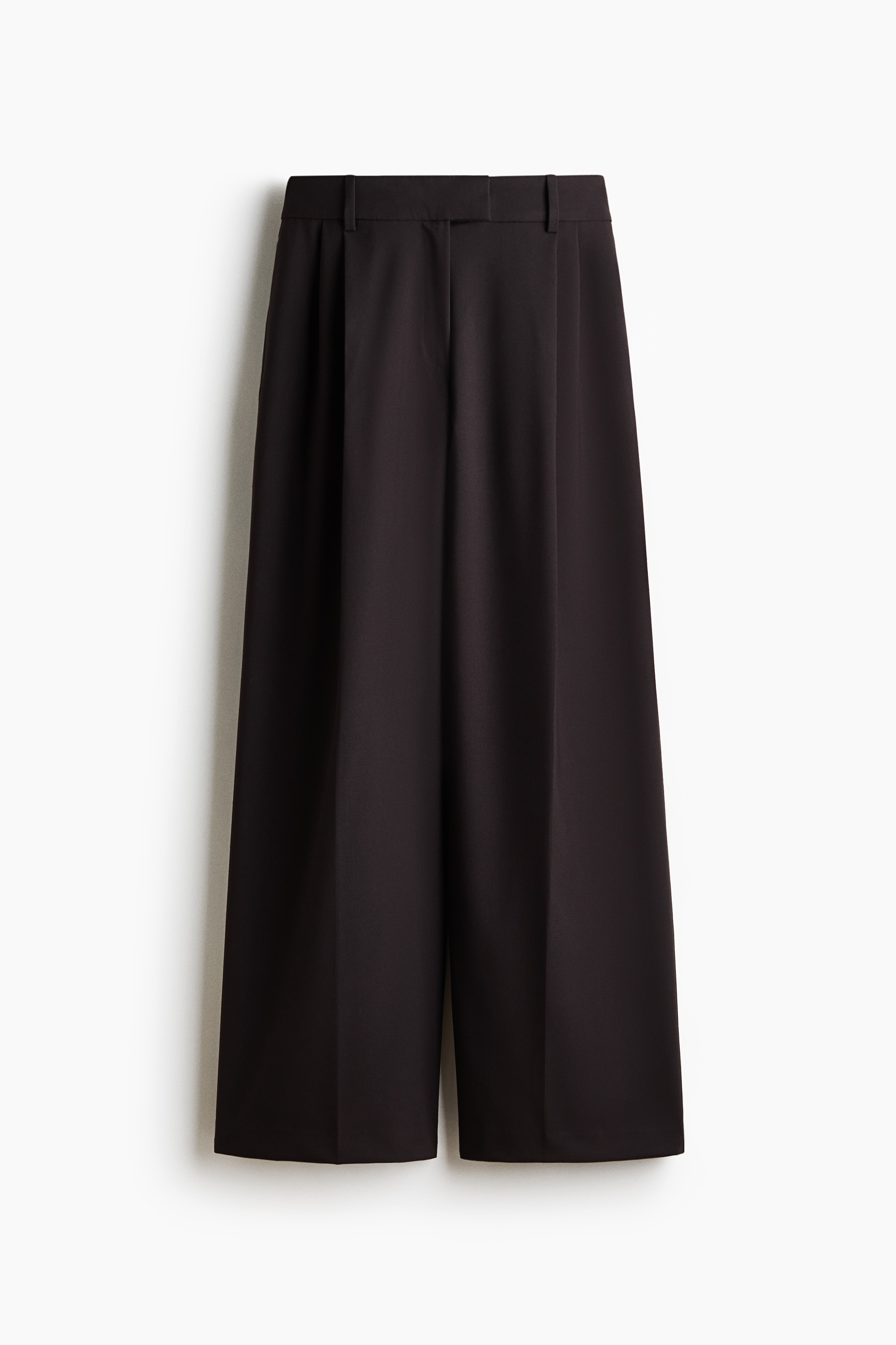 Wijde geklede broek - Donkerbruin/Zwart/Donkertaupe