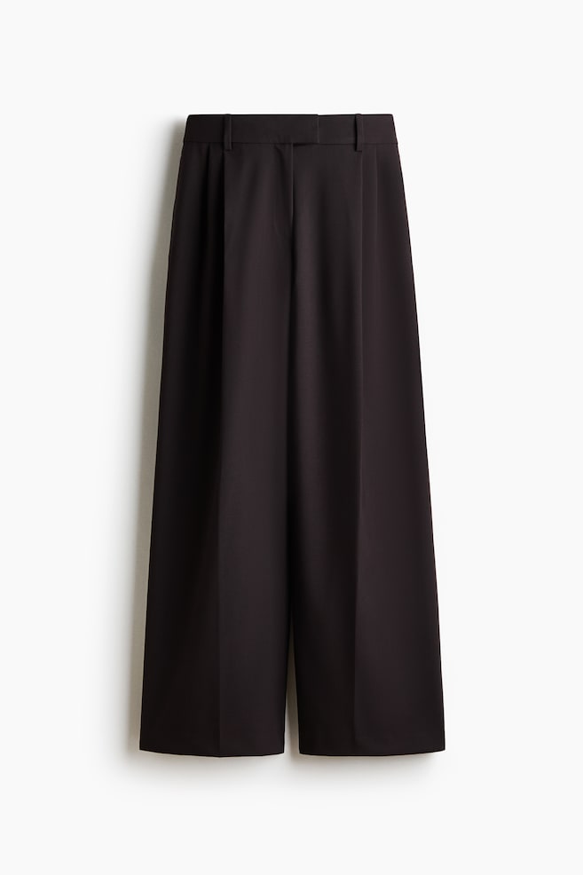 Elegante Hose mit weitem Bein - Dunkelbraun/Schwarz/Dunkles Graubraun - 1