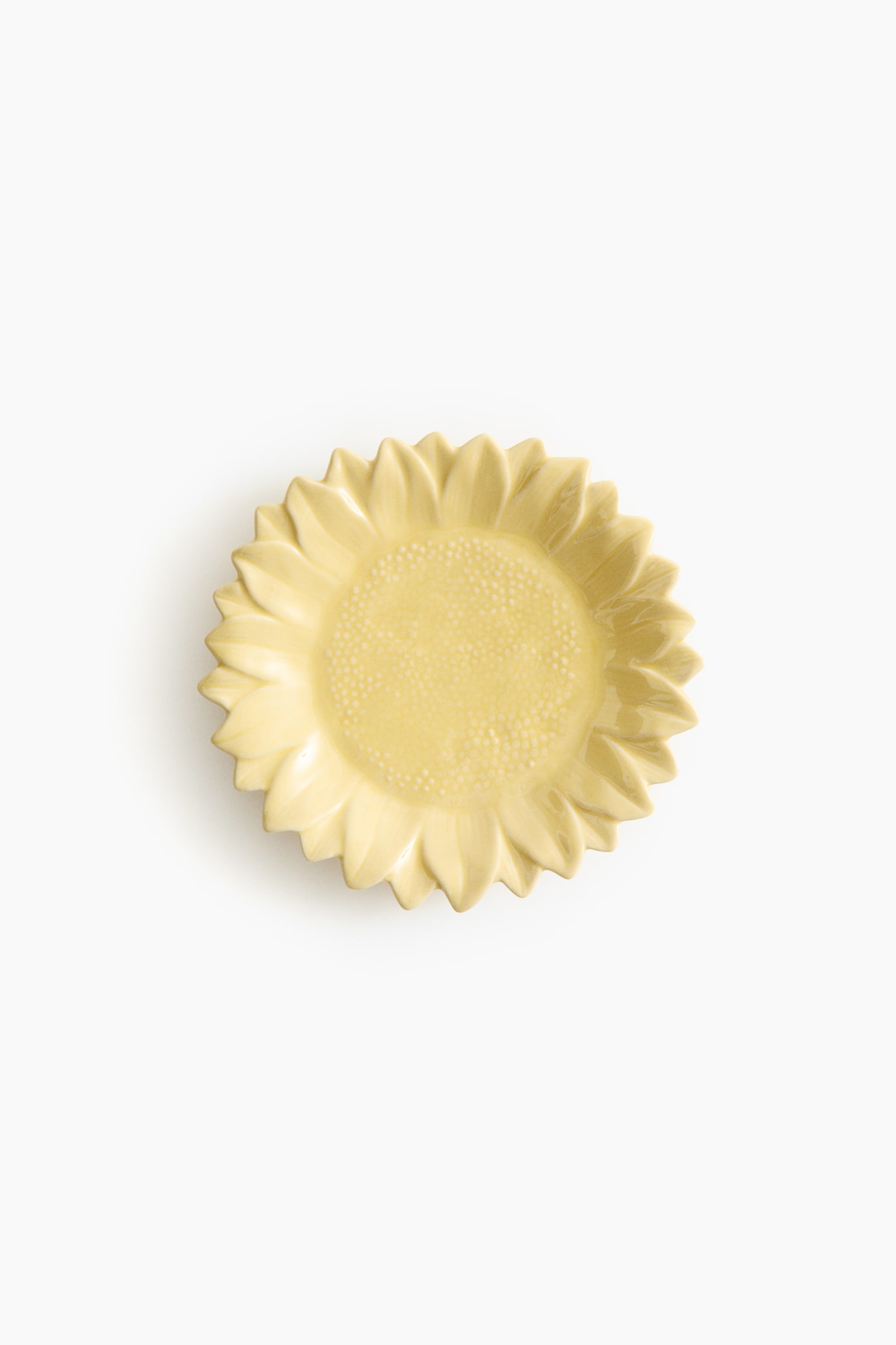 Sunflower-Shaped Medium-Sized Plate - Yellow/Orange/Light beige/Green/Yellow