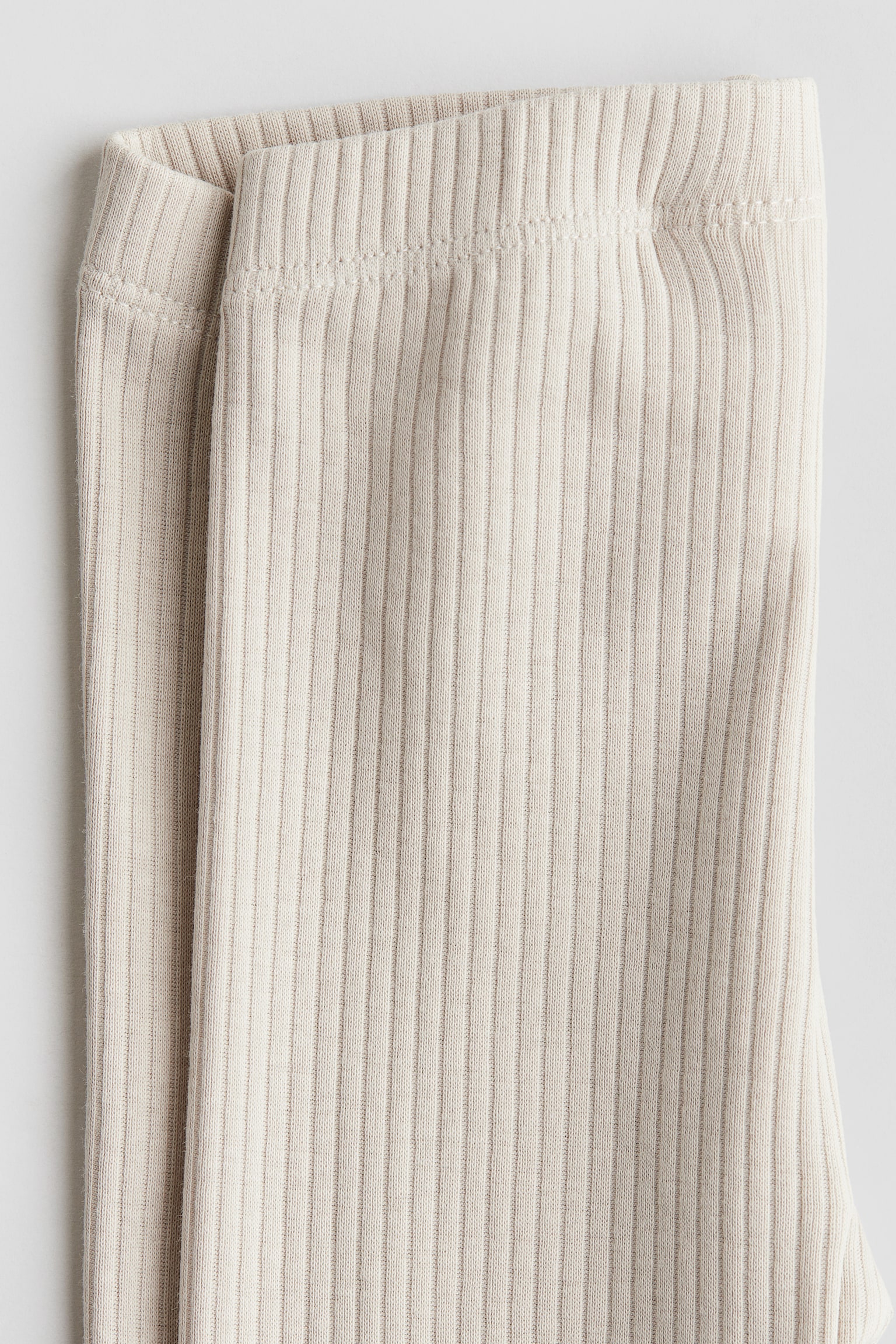 Ribbed cotton leggings - Light beige/Black/Light grey marl/Light dusty pink/Light khaki green/Dark blue - 2