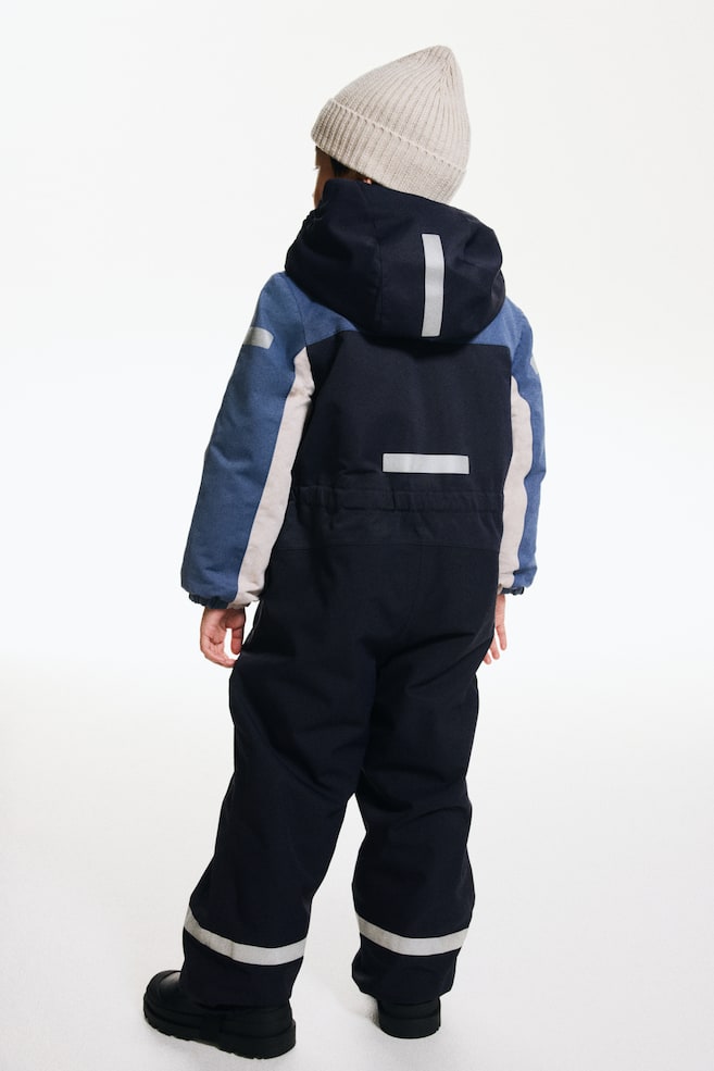 Waterproof room-to-grow snowsuit - Navy blue/Colour block/Black/Light dusty pink/Leopard print - 4