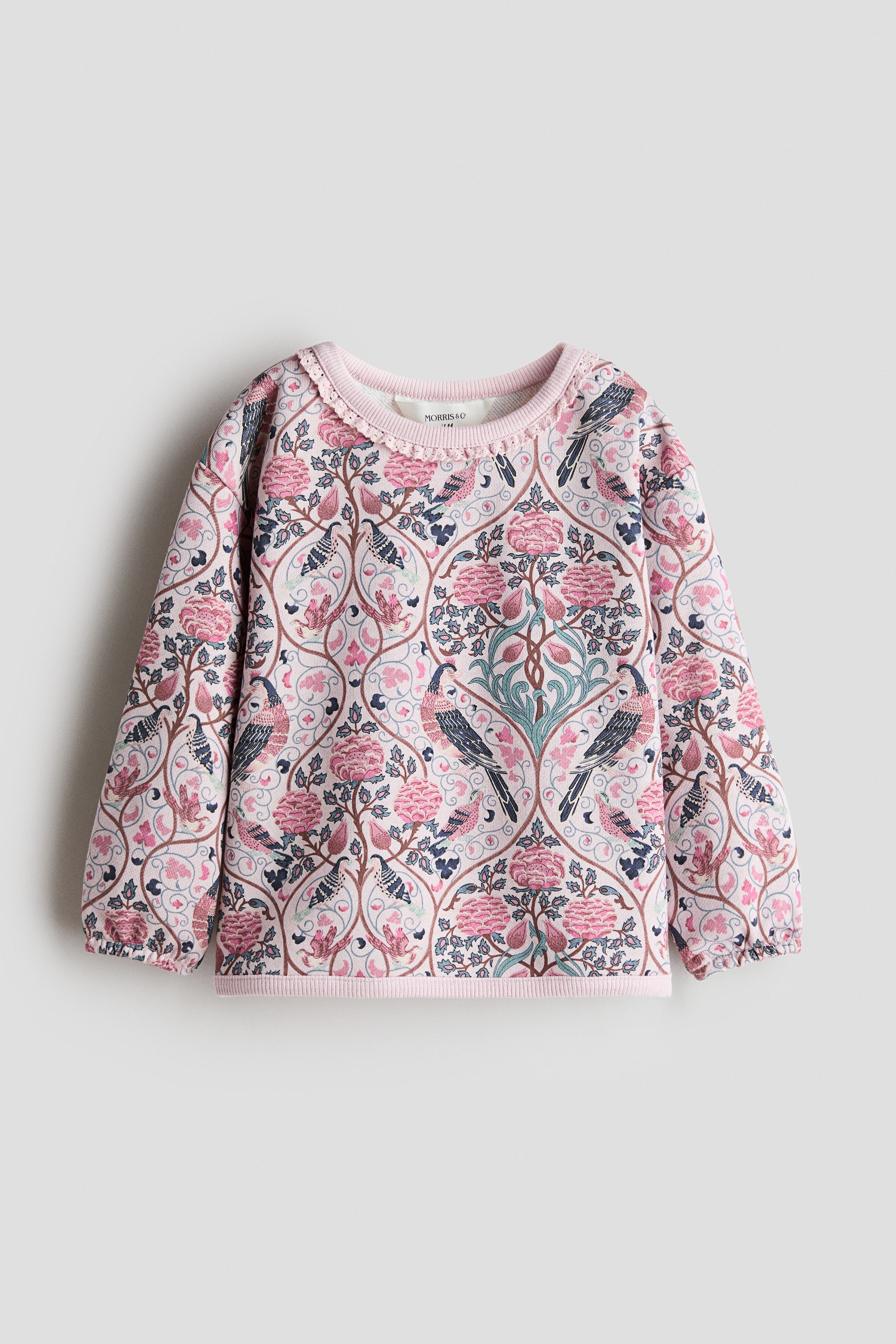 Sudadera estampada de algodón - Rosa empolvado/Estampado/Turquesa oscuro/Estampado/Rosa empolvado claro/Floral