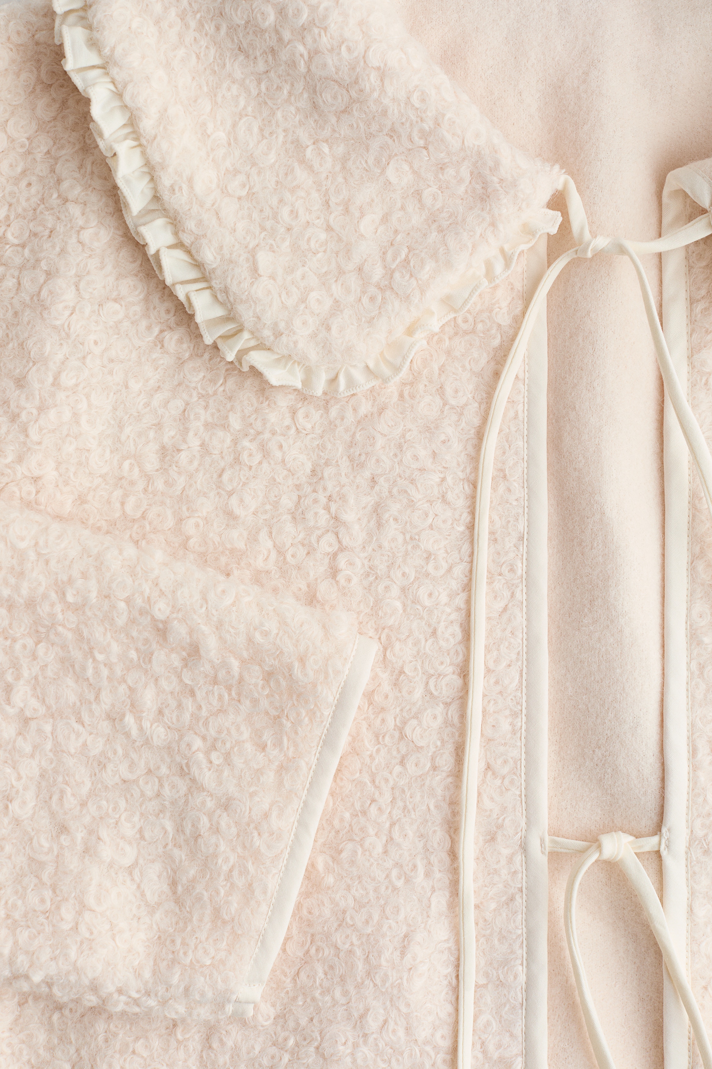 Collared bouclé cardigan