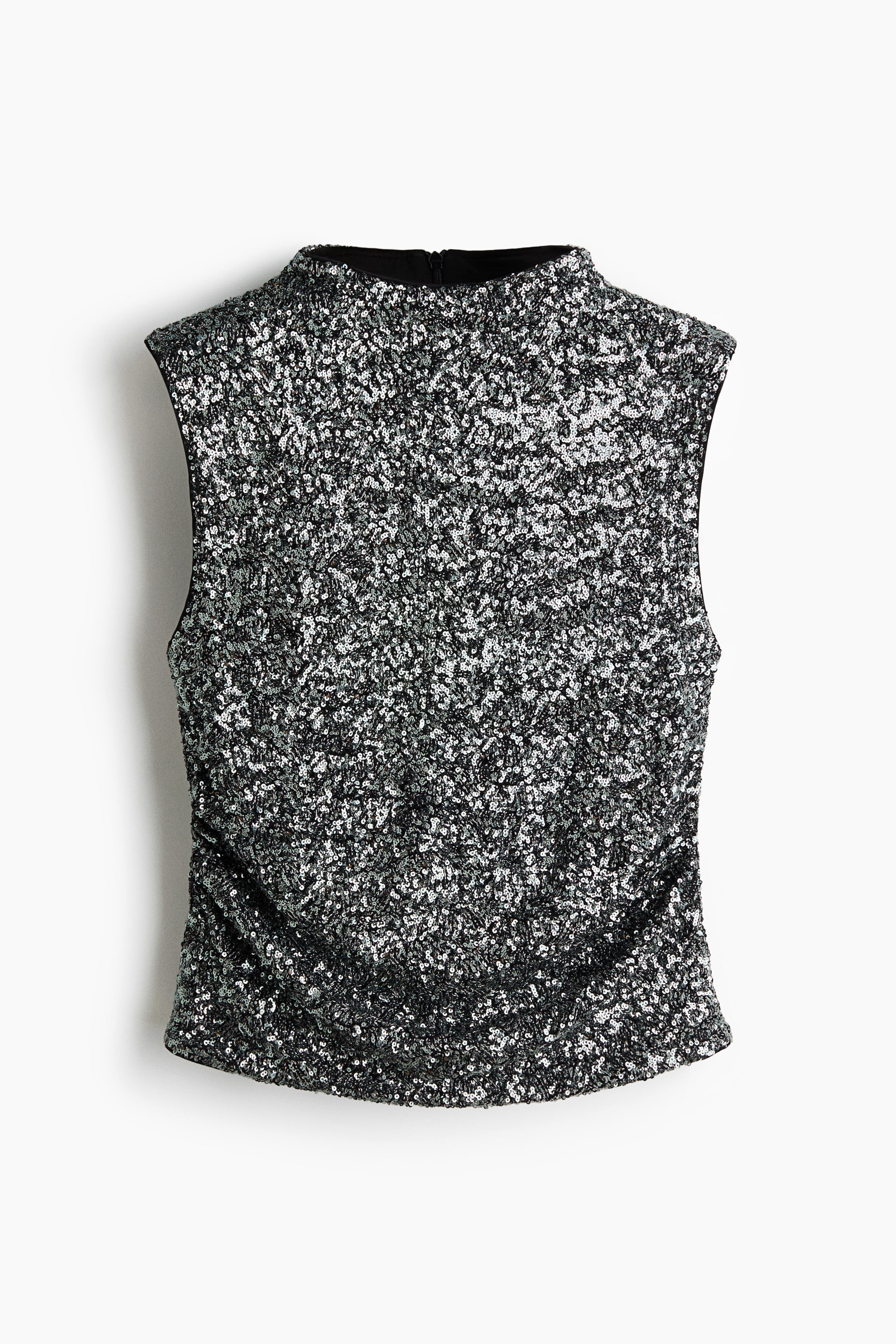 Visualizza immagine più grande: Top con paillettes - Nero/argentato - DONNA | H&M IT 3