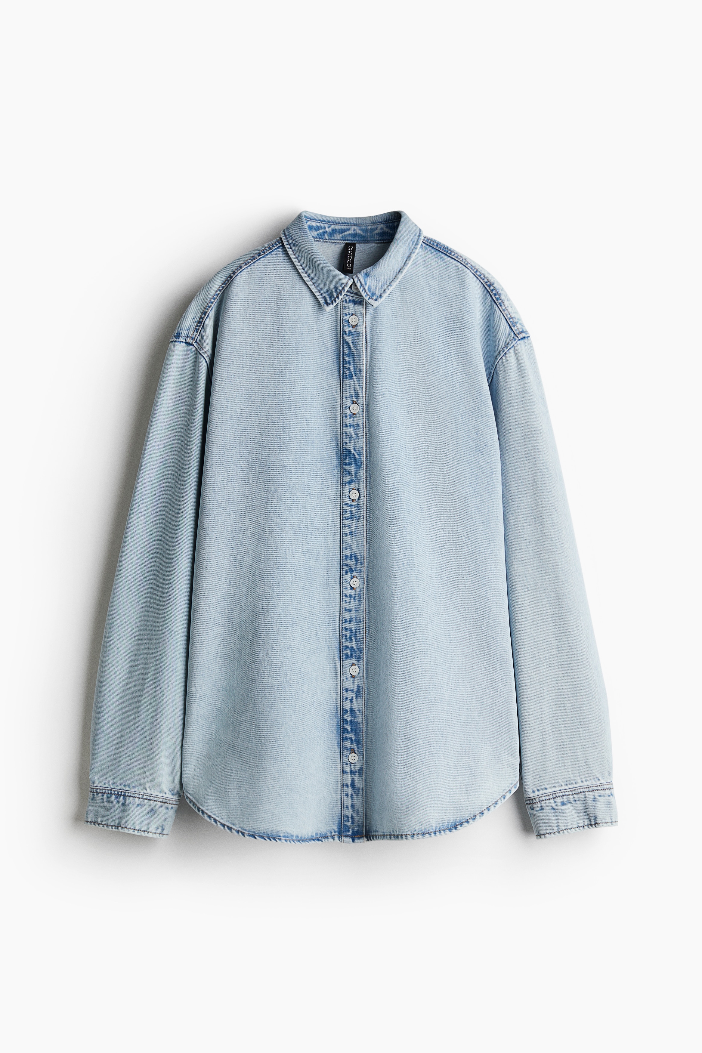 Oversized denim shirt - Light denim blue/Denim blue/Denim blue/Denim blue/Dark grey