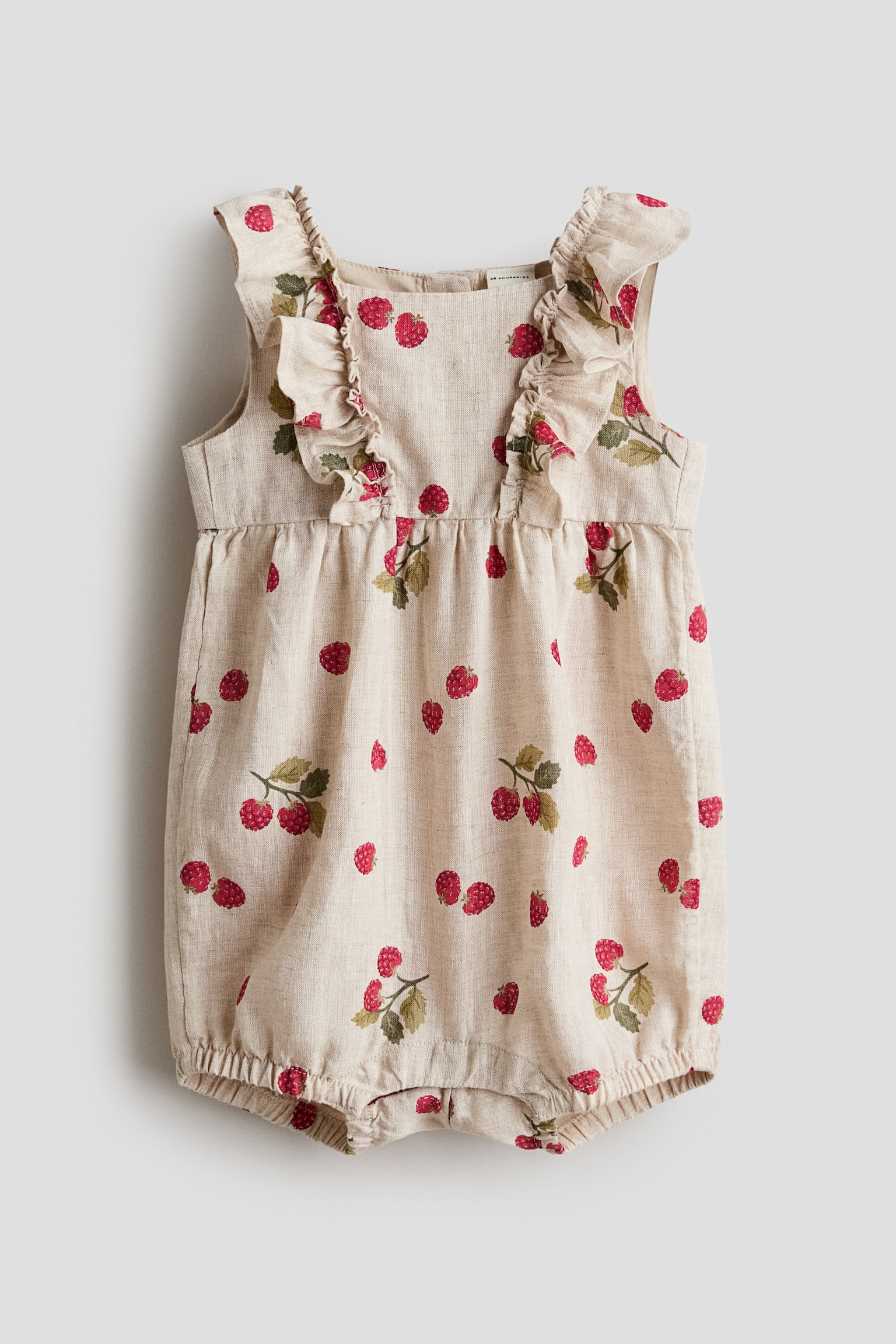 Keten Tulum - Açık bej/Ahududular