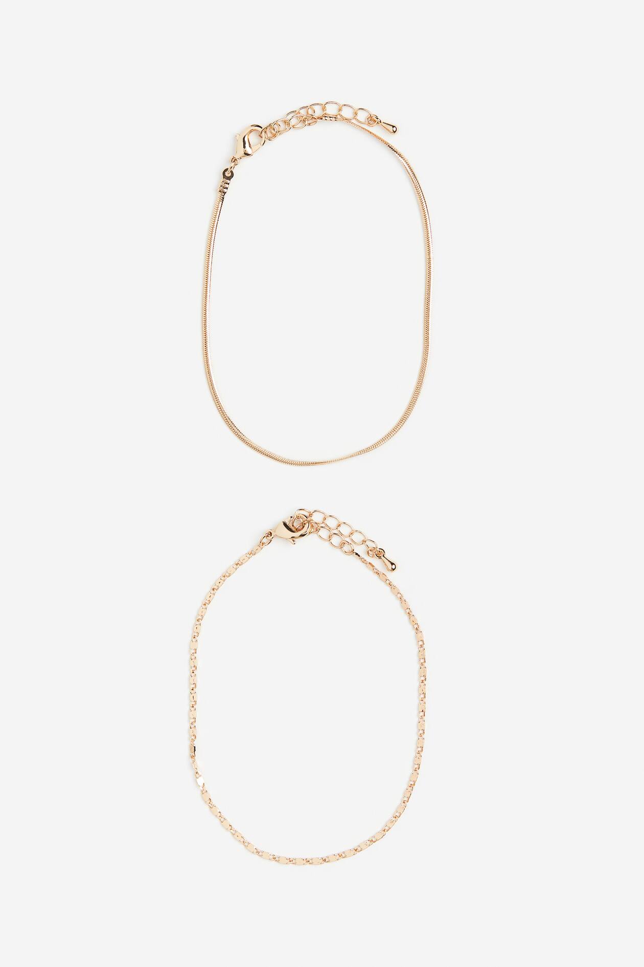 2pack Anklets Goldcolored Ladies H&M CA