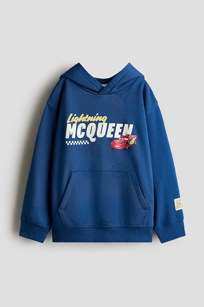 Felpa stampata con cappuccio e interno spazzolato - Blu/automobili/Grigio mélange/Pokémon/Grigio chiaro mélange/Pokémon/Talpa chiaro/Minecraft/Nero/Marvel Comics/Verde scuro/Hot Wheels - 1