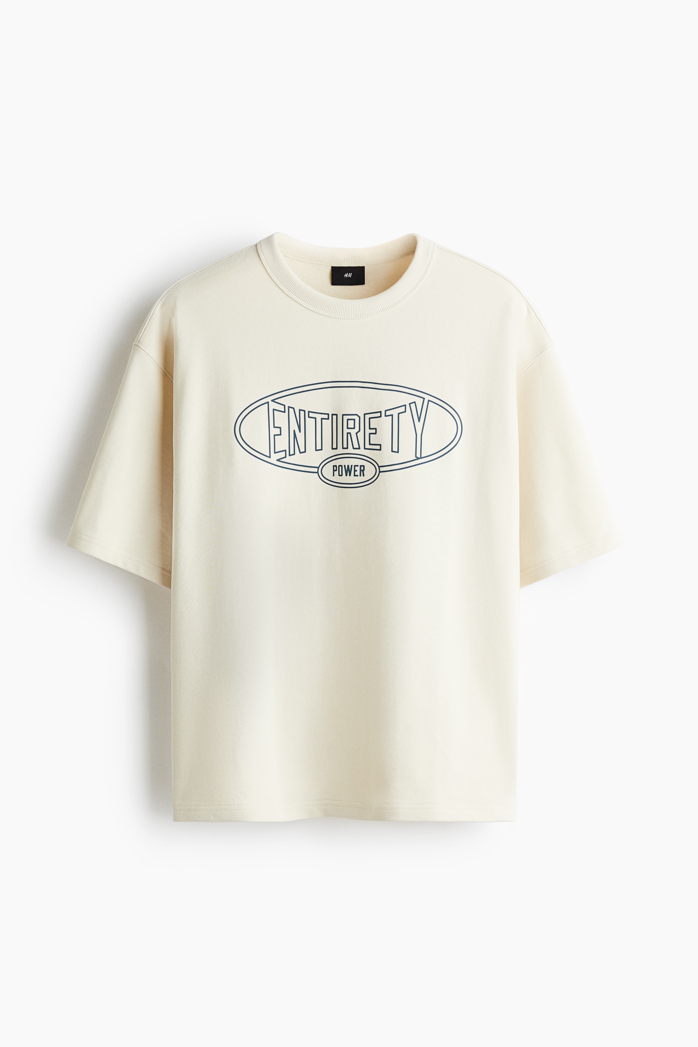 ルーズフィット プリントTシャツ - ライトベージュ／Entirety power/フォレストグリーン／Power