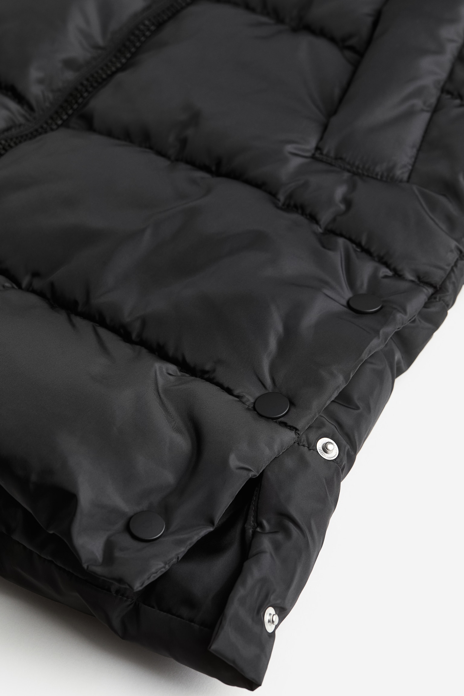 Long Puffer Vest - Black - 3