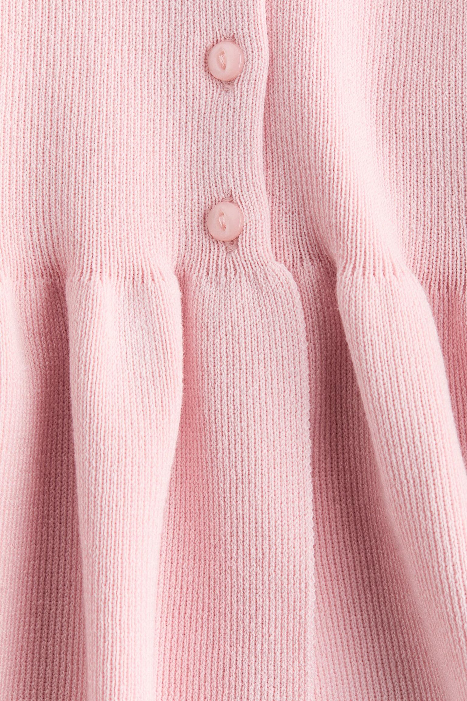 Short-sleeved peplum cardigan - Light pink/Burgundy/Black/White striped/Cream/Striped - 5
