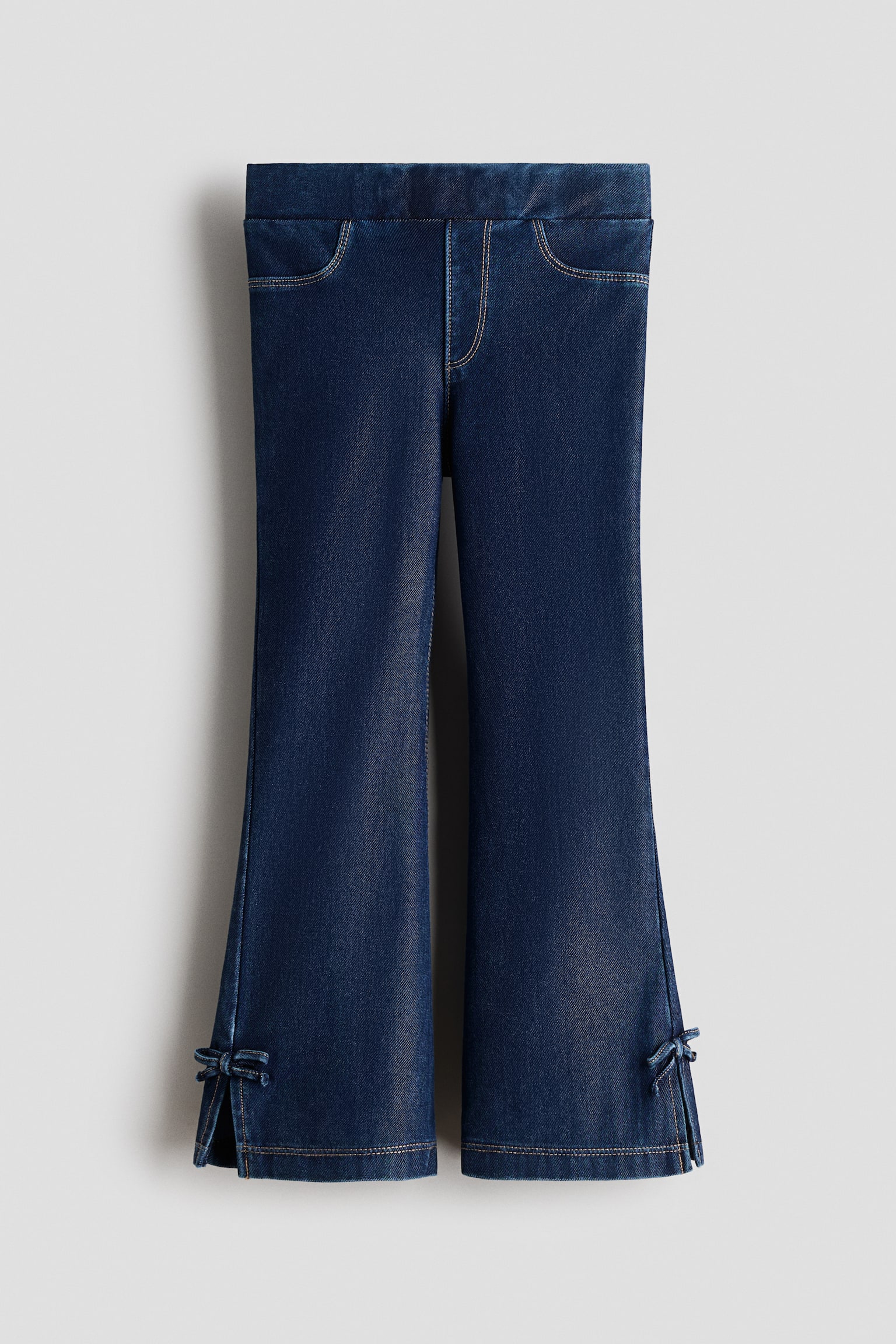 Jegging évasé façon denim - Bleu denim foncé