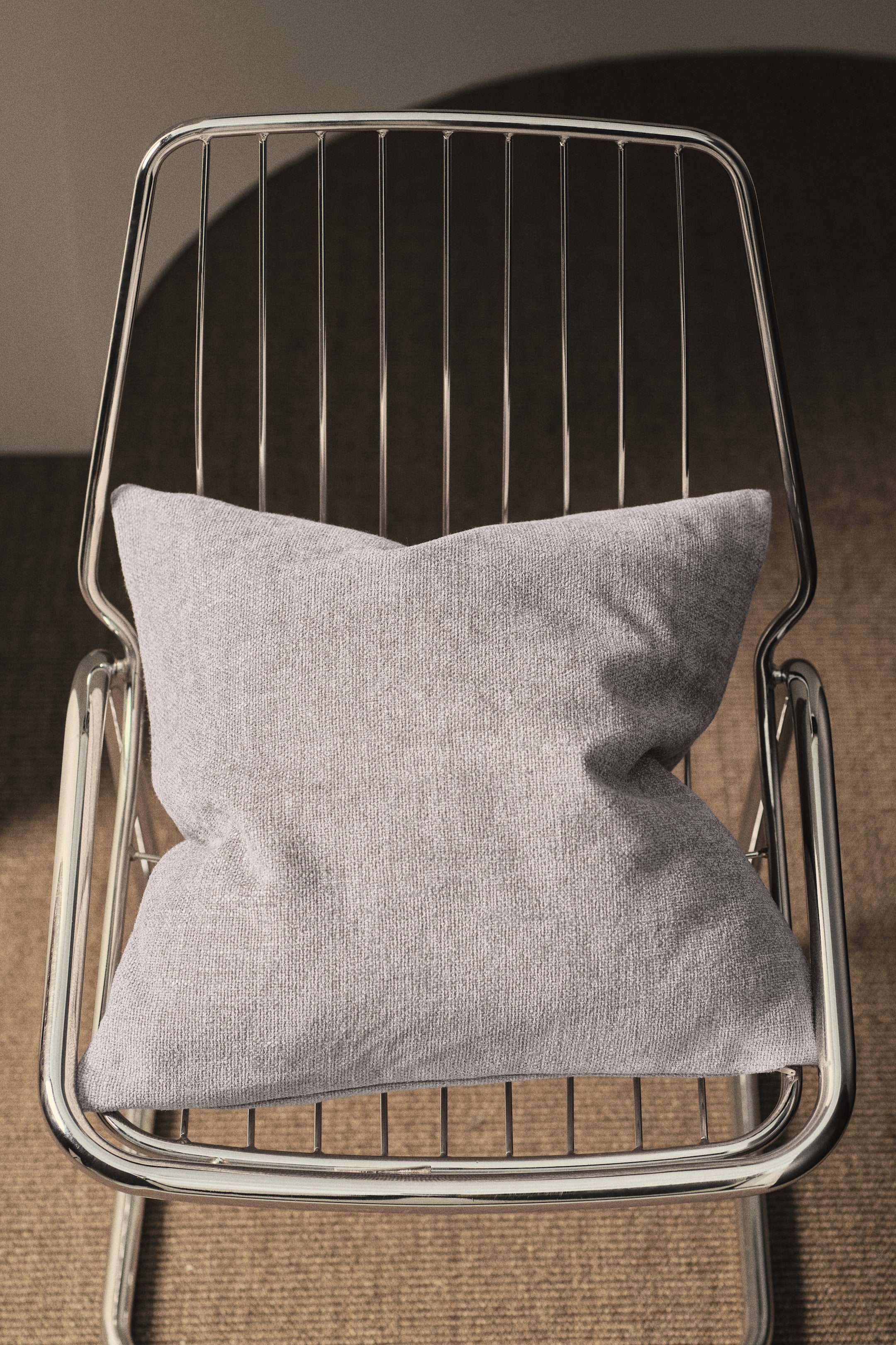 View larger image: The cushion cover is showcased from the front, highlighting a plush chenille weave. A zip is positioned along one side.