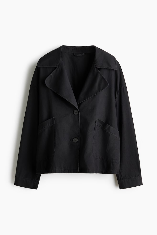 Twill jacket - Charcoal grey/Light khaki green - 1