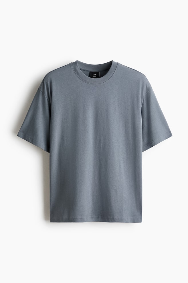 T-Shirt in Relaxed Fit - Dunkelgrau/Weiß/Schwarz/Weinrot/Navy blue/Striped/Dunkelgrau/Blau/Helllila/Beige/Orange/Khakigrün/Braun/Braun/Rot/Dunkles Blaugrün/Dunkelbraun - 1