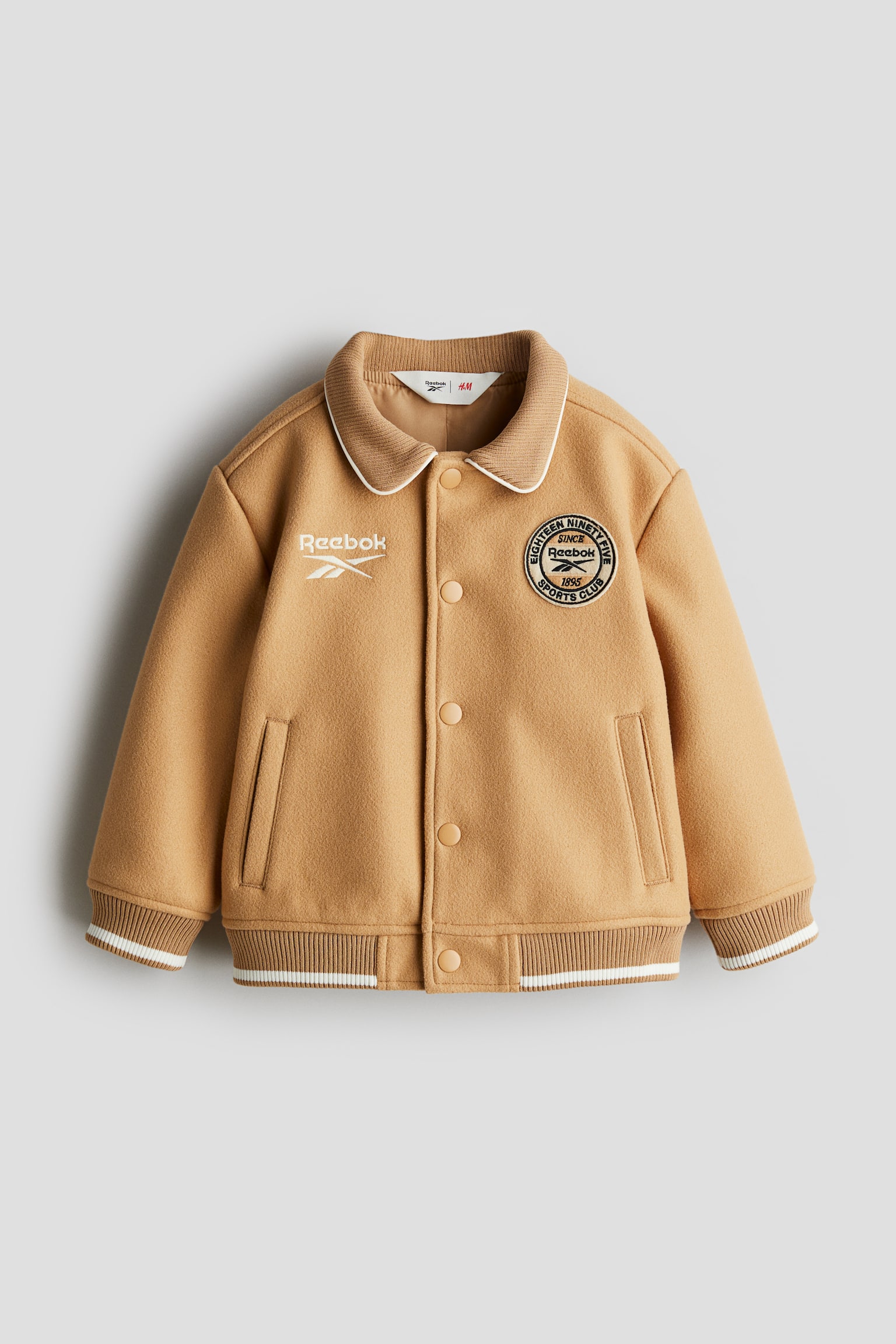 Felted baseball jacket - Beige/Reebok - 2