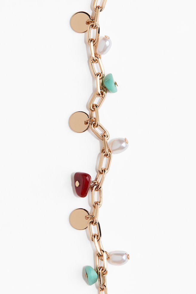 Charm anklet - Gold-coloured/Turquoise - 3