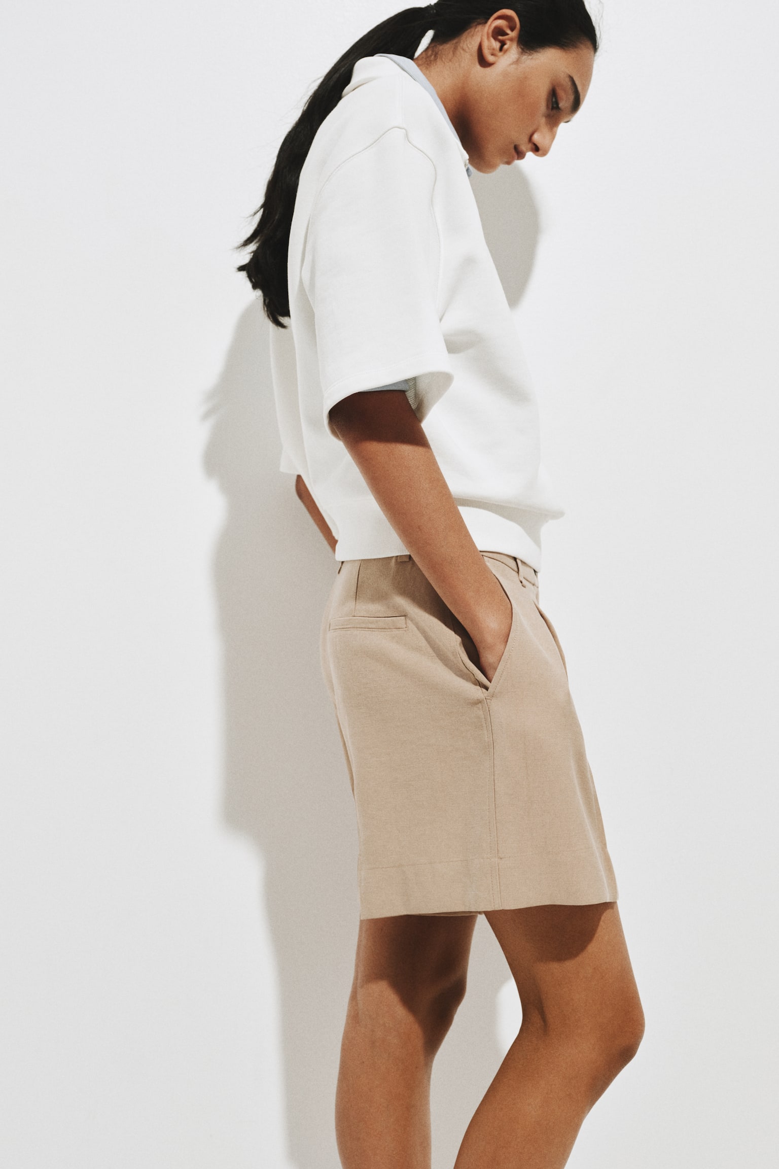 Shorts sastre - Beige/Blanco/Negro - 2