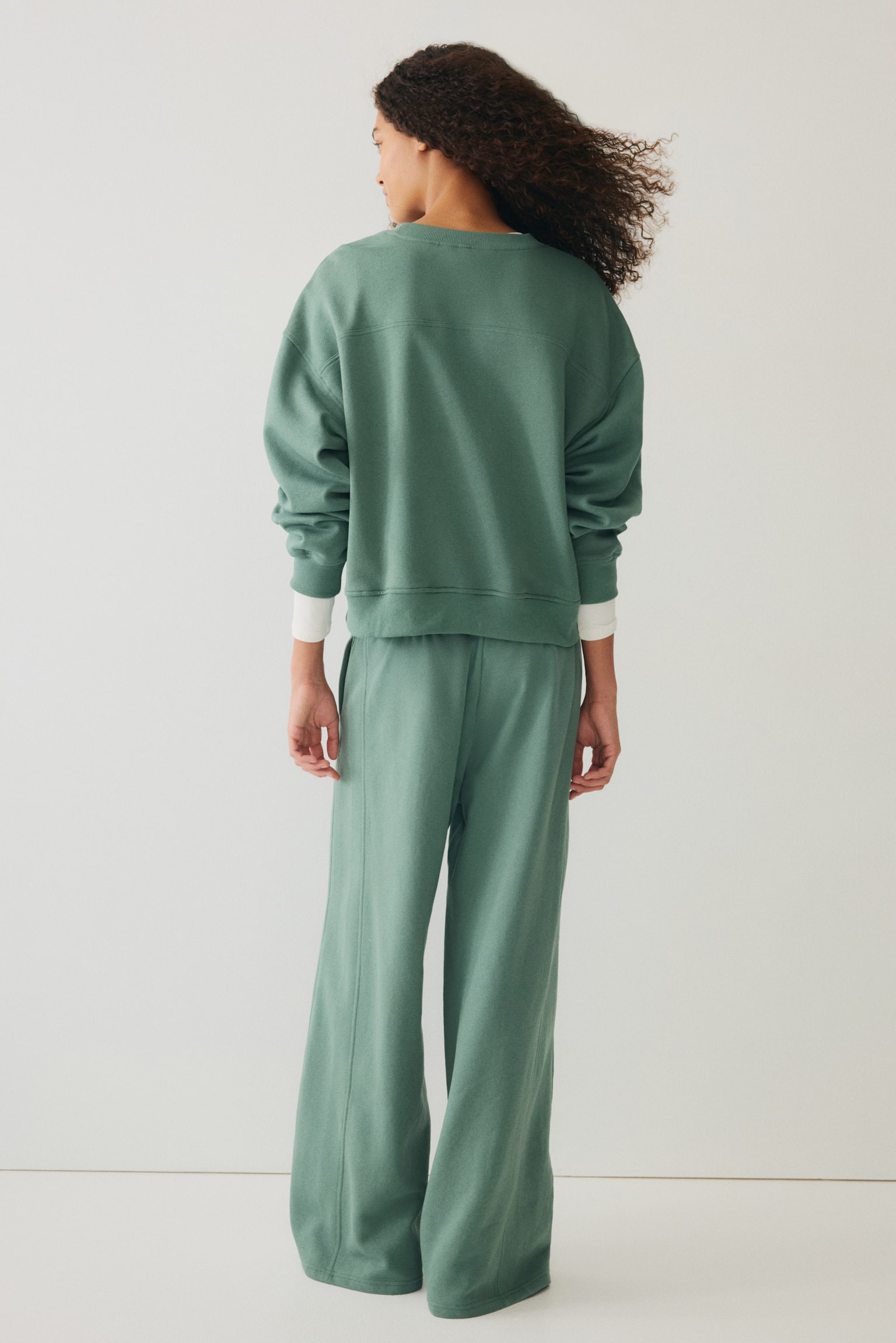 2-piece sweatshirt and joggers set - Dusty green/Light pink/Light grey marl/Navy blue/Light blue - 5