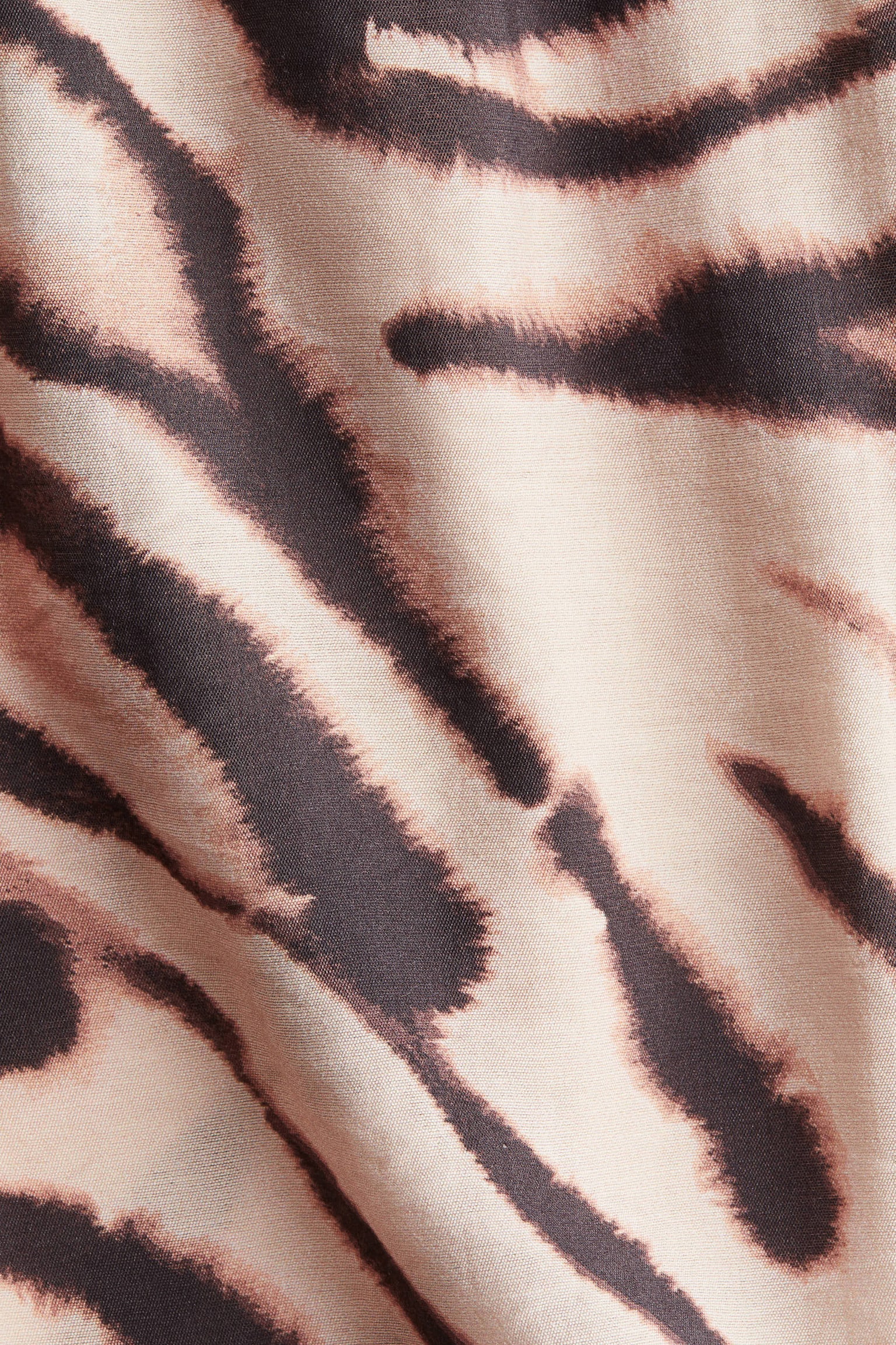 Geniş Pantolon - Açık bej/Zebra desenli/Bej/Leopar desenli/Bordo/Şal desenli - 4