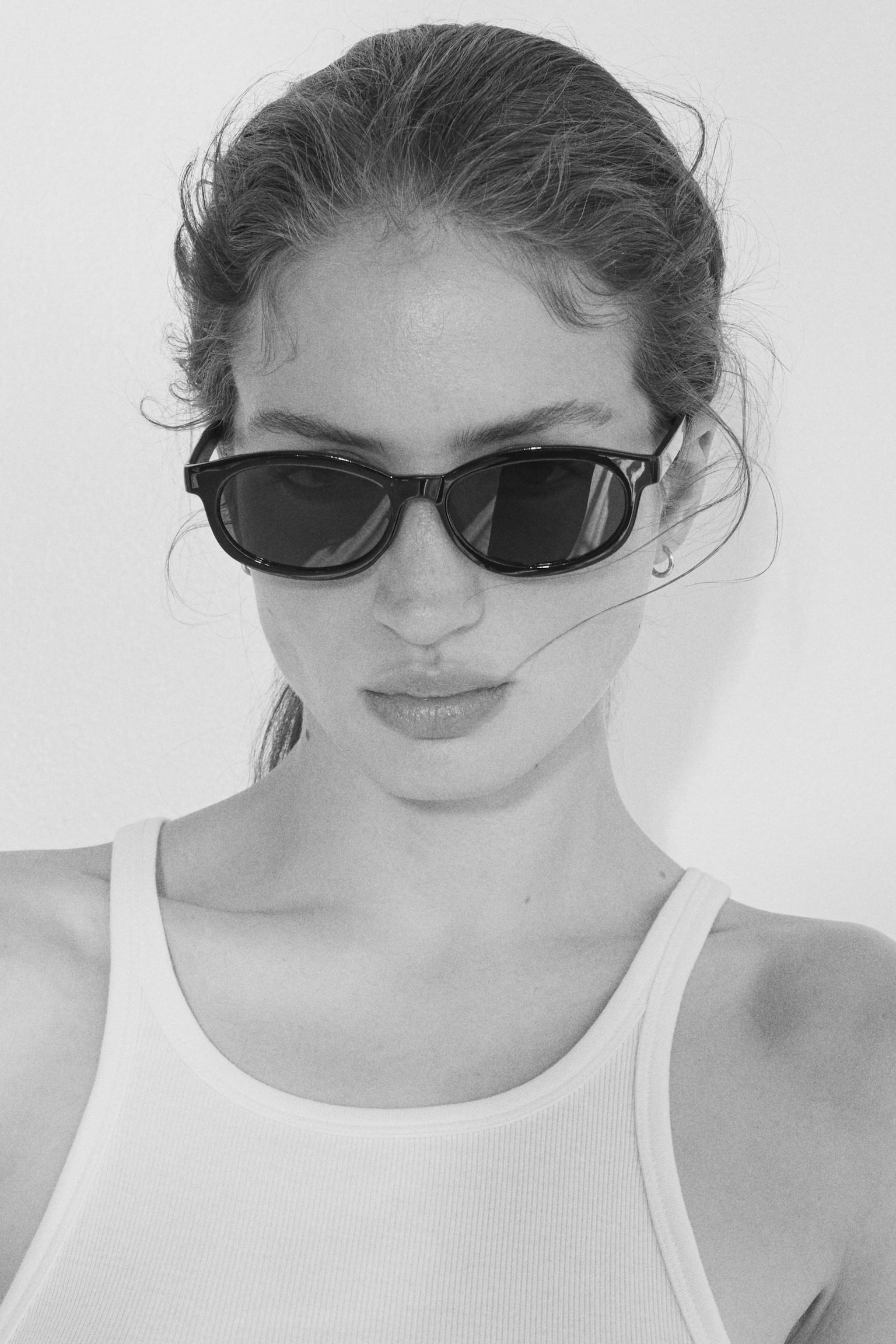 משקפי שמש אובאליים - שחור/חום/מנומר - 1