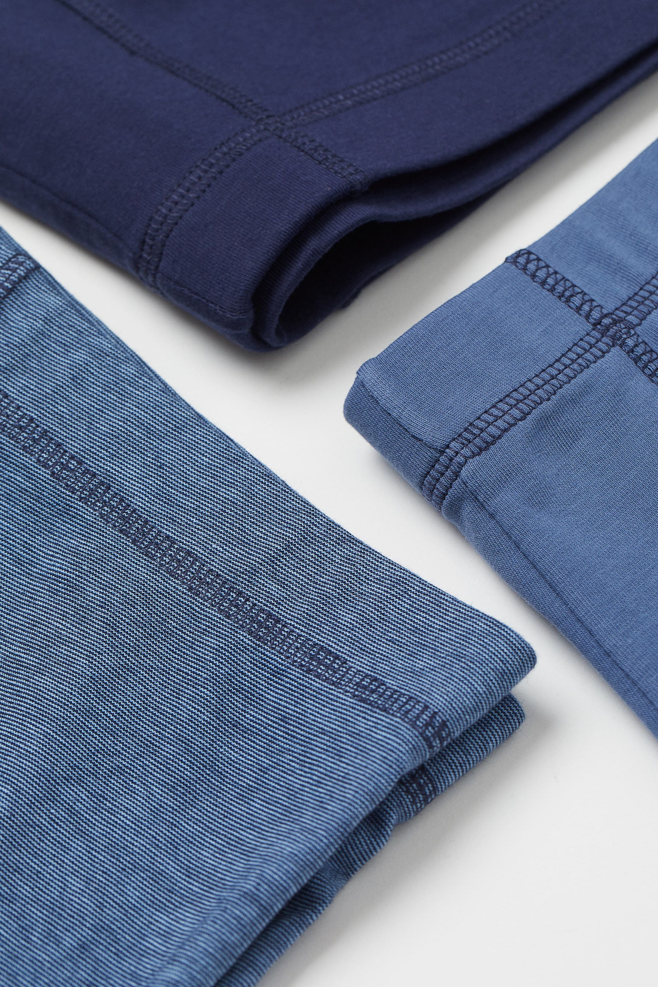 查看大圖: 3-pack short cotton trunks - 藍色 - Men | H&M 2