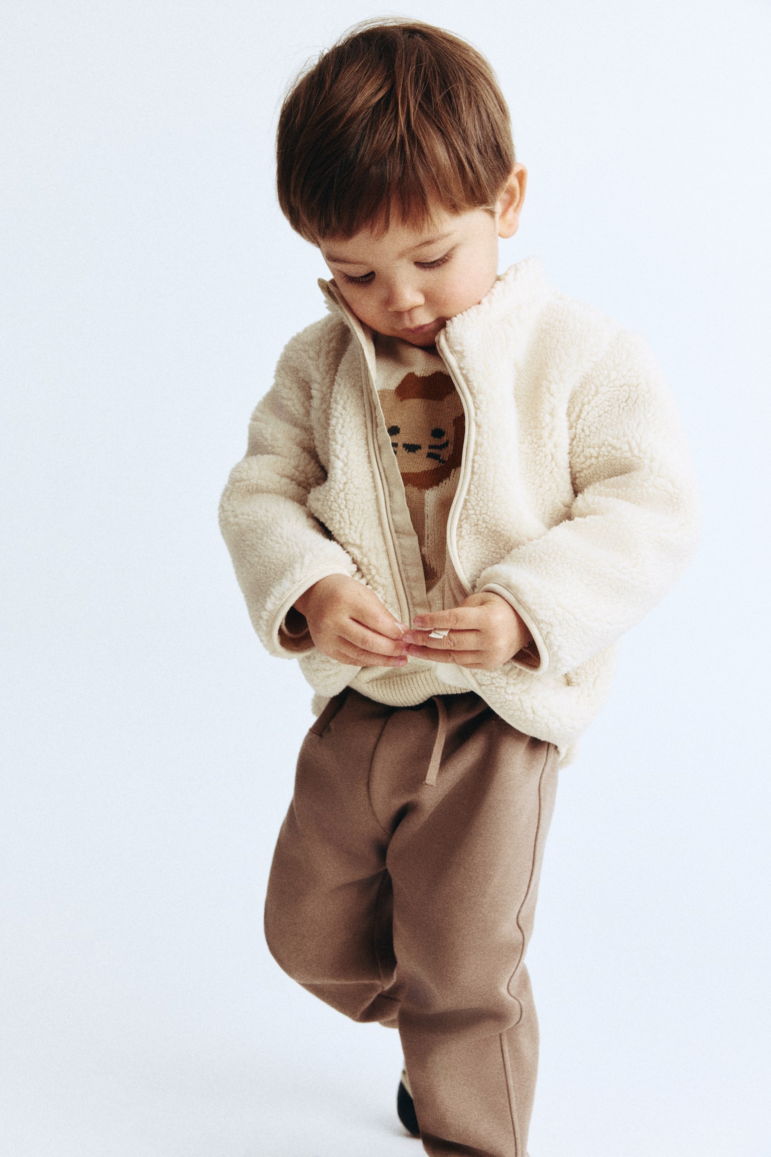 Teddy jacket - Light beige/Dusty blue/Colour block/Light pink/Khaki green/Cream - 2