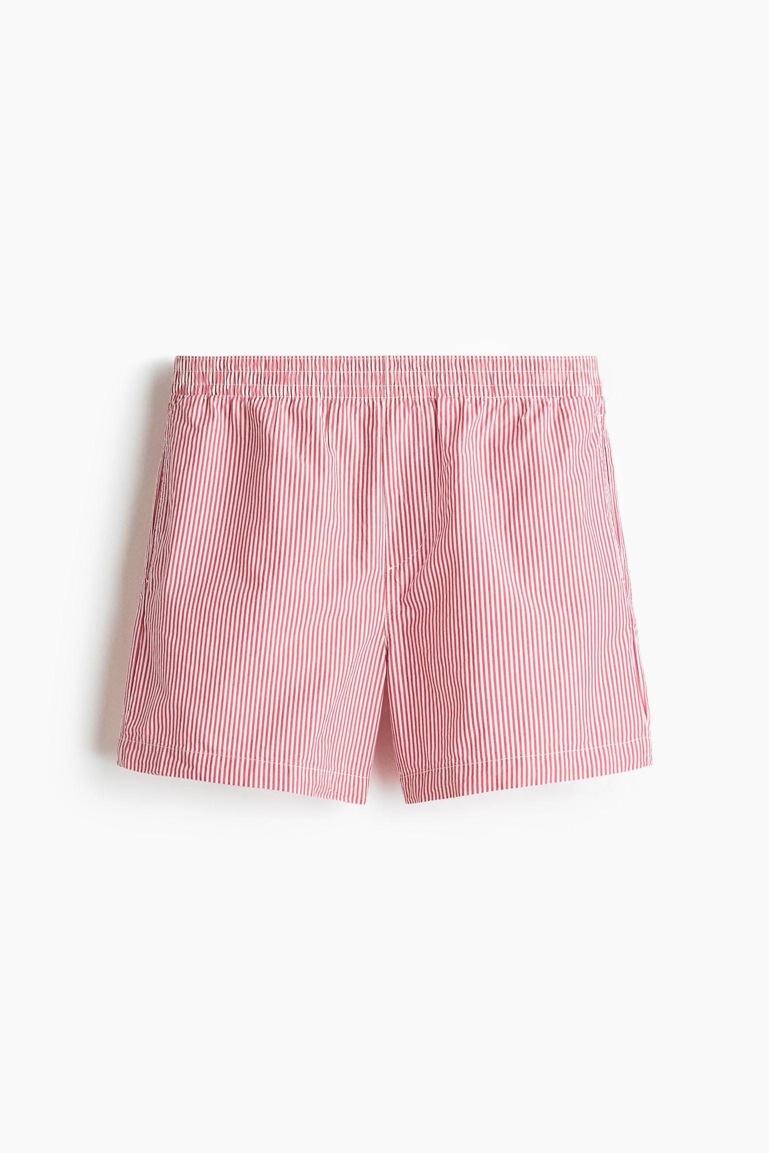 Regular-Fit Cotton Shorts - Red/striped/Light blue/striped - 1