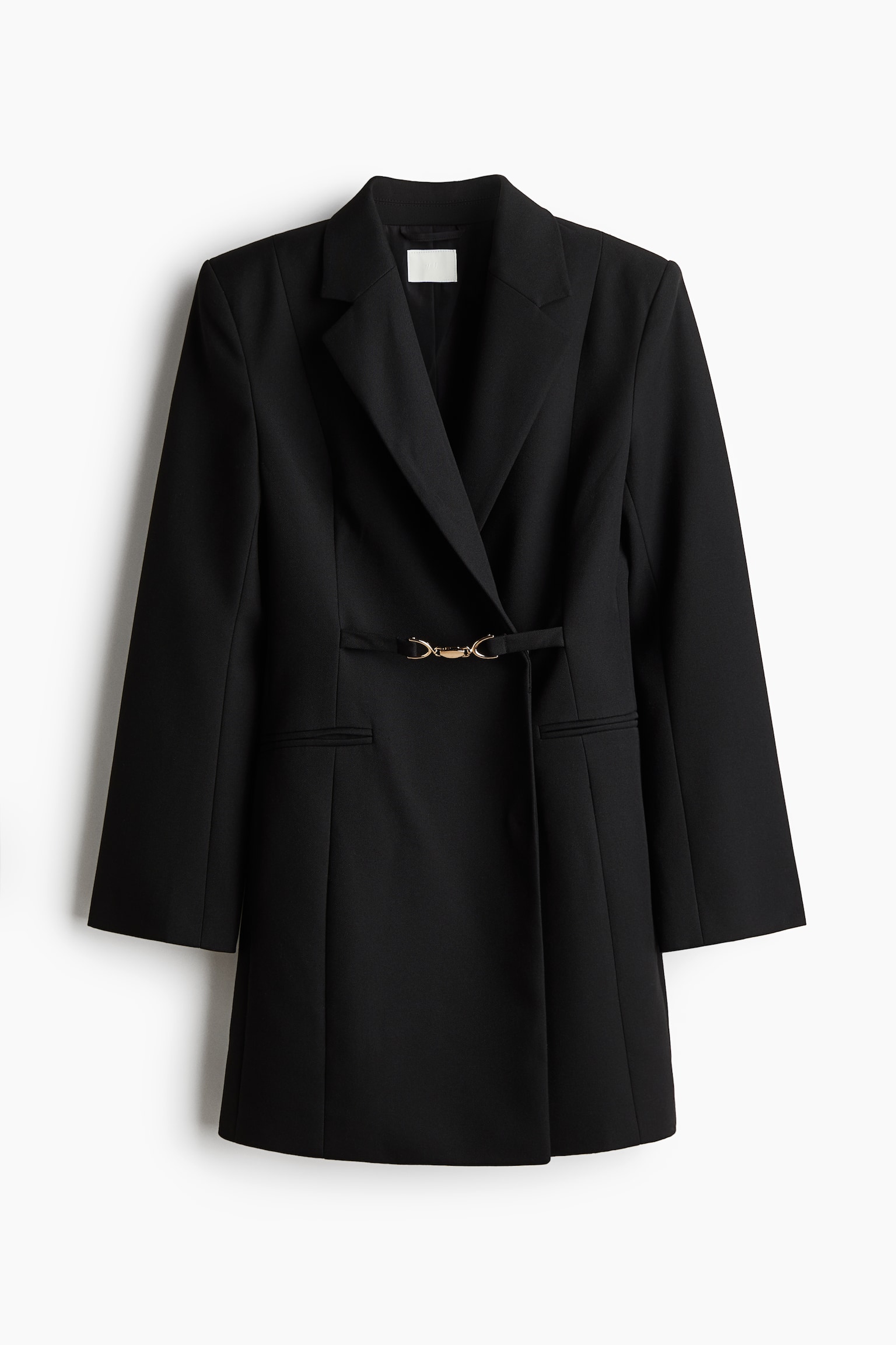 Twill blazer dress - Black - 2